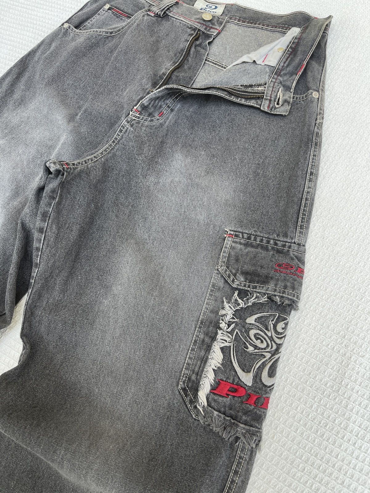 JNCO Last Drop🔥Rare🔥Vintage Piko Hawaiian Cargo Baggy Jeans Size US 32 / EU 48 - 5 Thumbnail