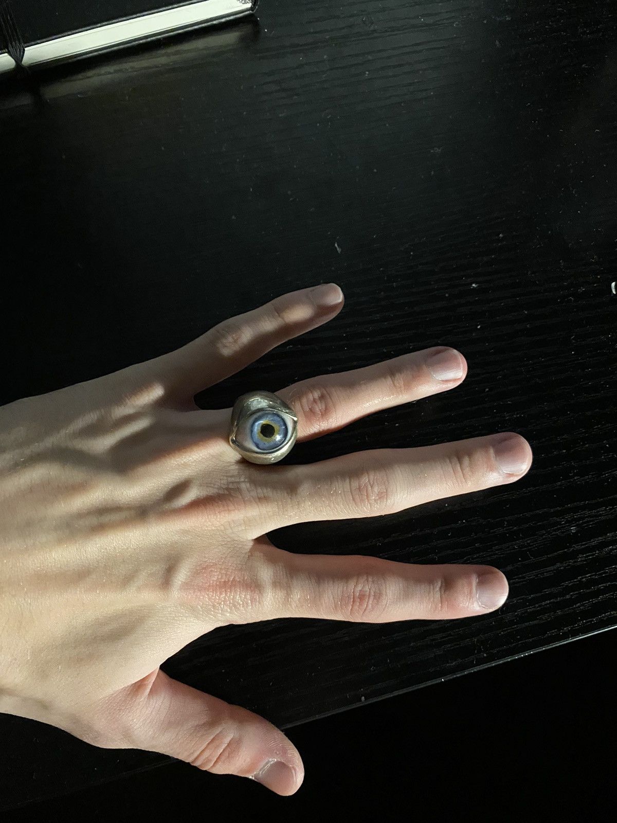 image of Vintage Eyeba King Eyeball Ring in Silver, Men's