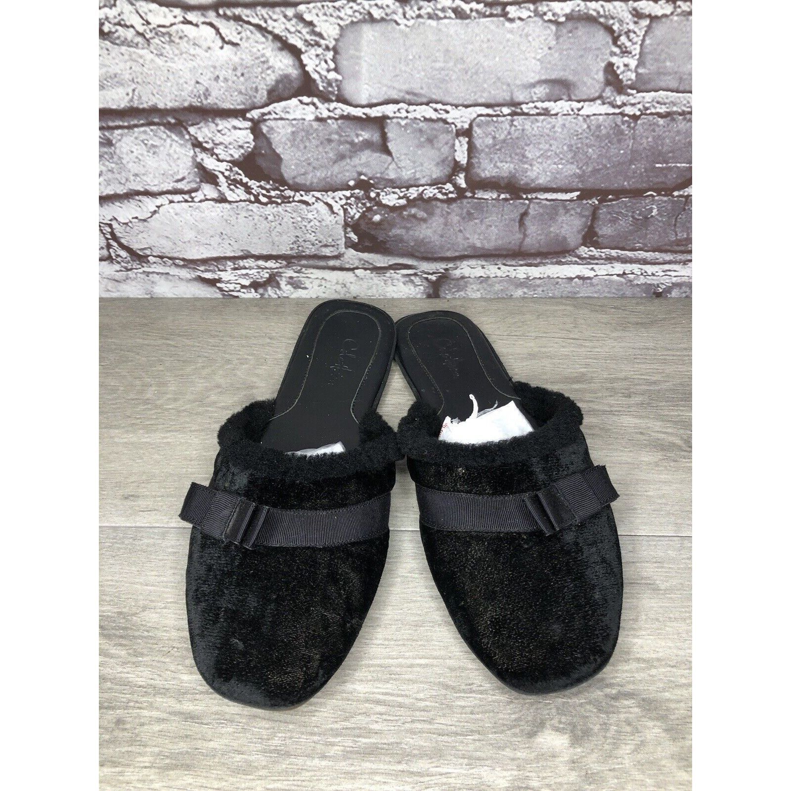Cole Haan Cole Haan Black Velvet Leather Bow Casual Mules Flats Women Size US 8 / IT 38 - 13 Thumbnail