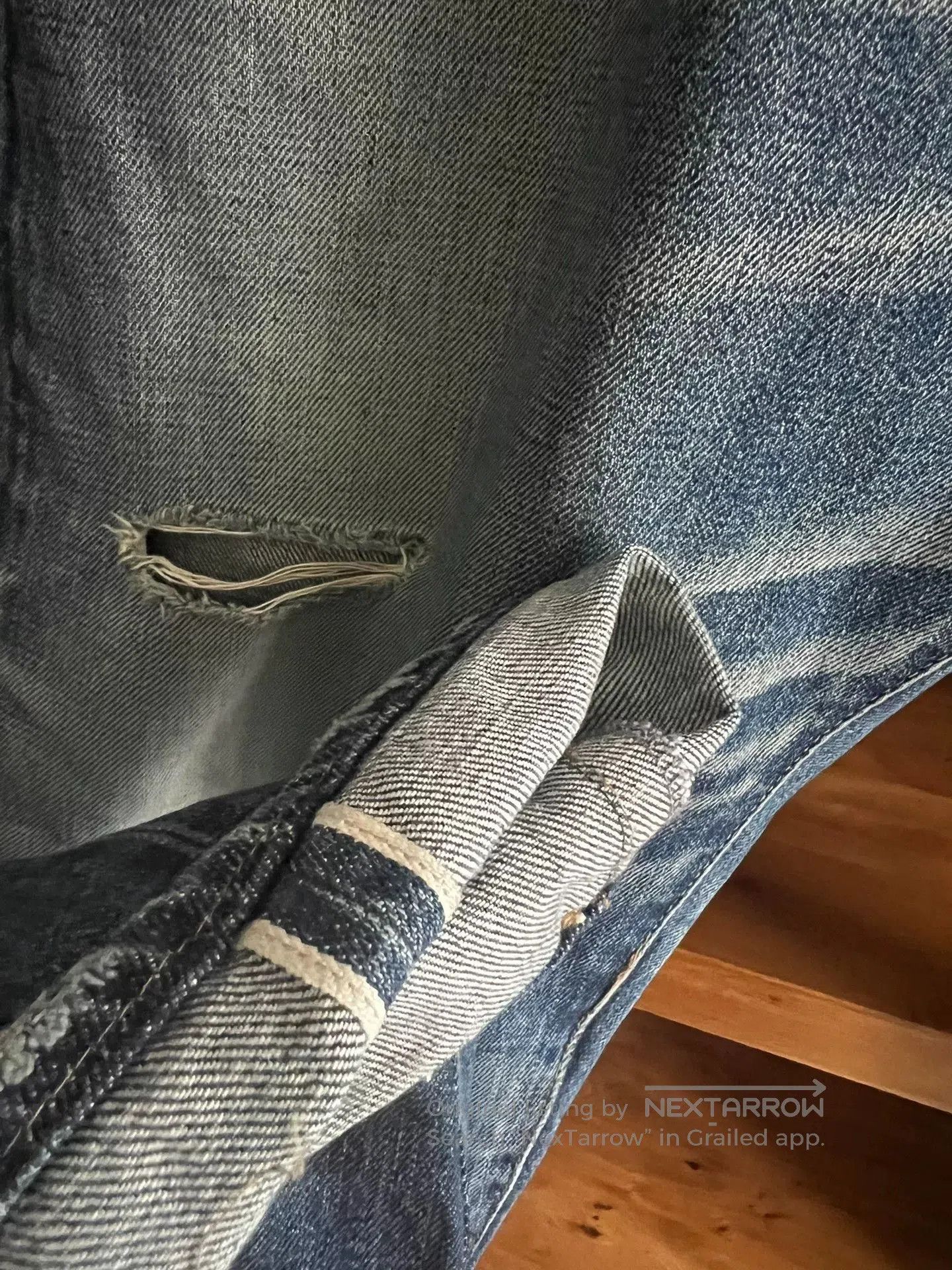 Vanquish vanquish fragment distressed blue denim jeans. Size US 34 / EU 50 - 5 Thumbnail