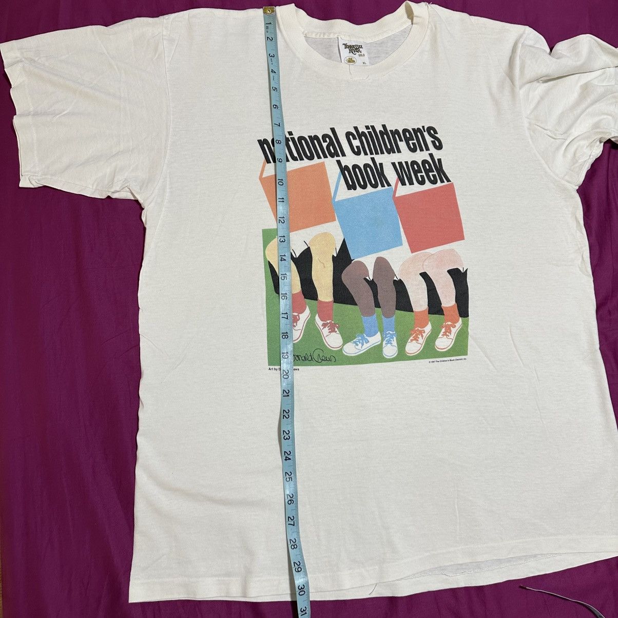 Vintage Vintage National Childrens Book Week T Shirt XL Art Size US XL / EU 56 / 4 - 5 Thumbnail