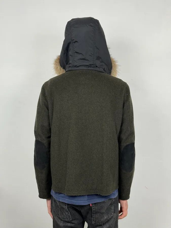 Prada 2000s Prada Fur Hood Green Wool Jacket Size US S / EU 44-46 / 1 - 3 Thumbnail