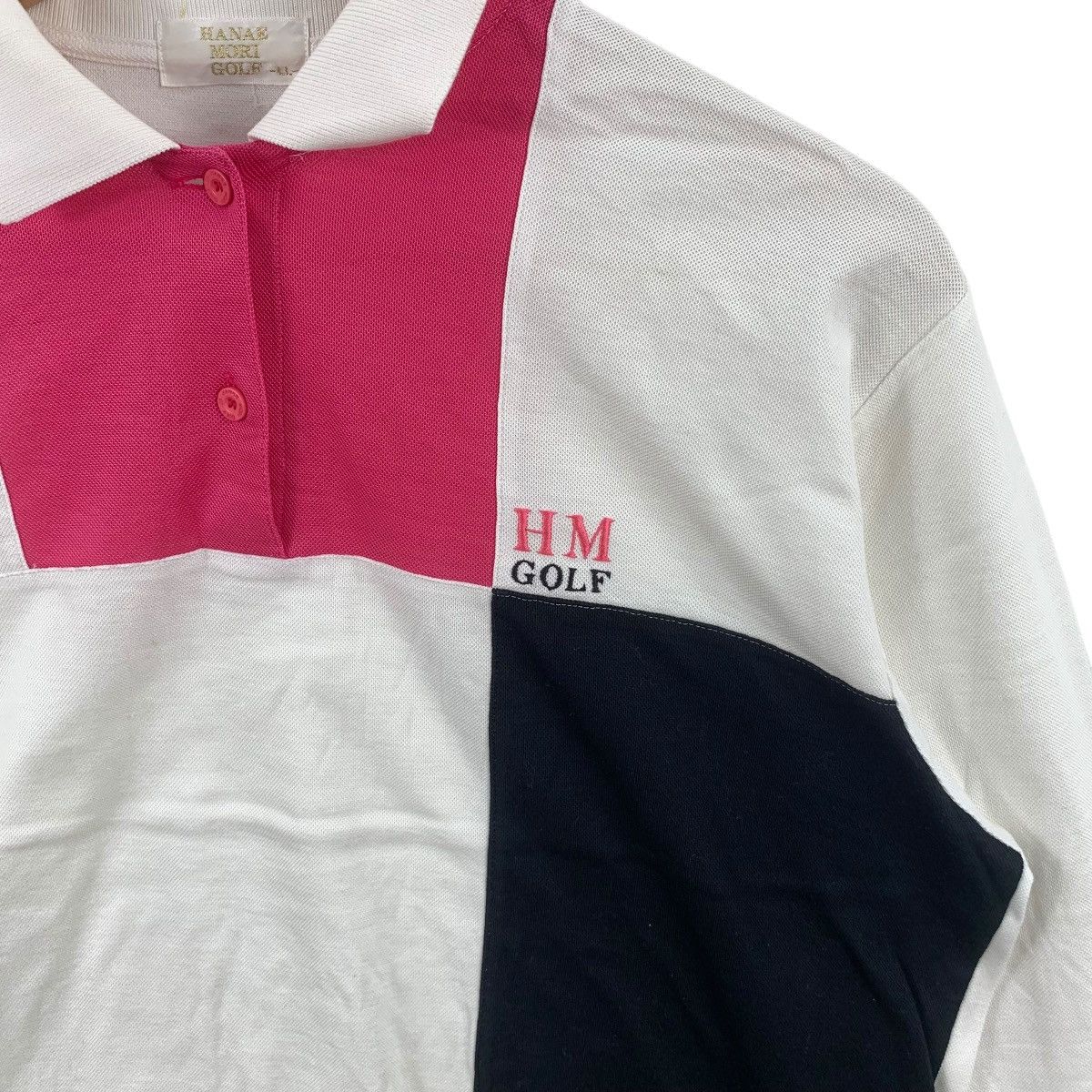 Hanae Mori Vintage HANAE MORI PARIS Golf Collection Polo Tee Shirt Top Size L / US 10 / IT 46 - 5 Thumbnail
