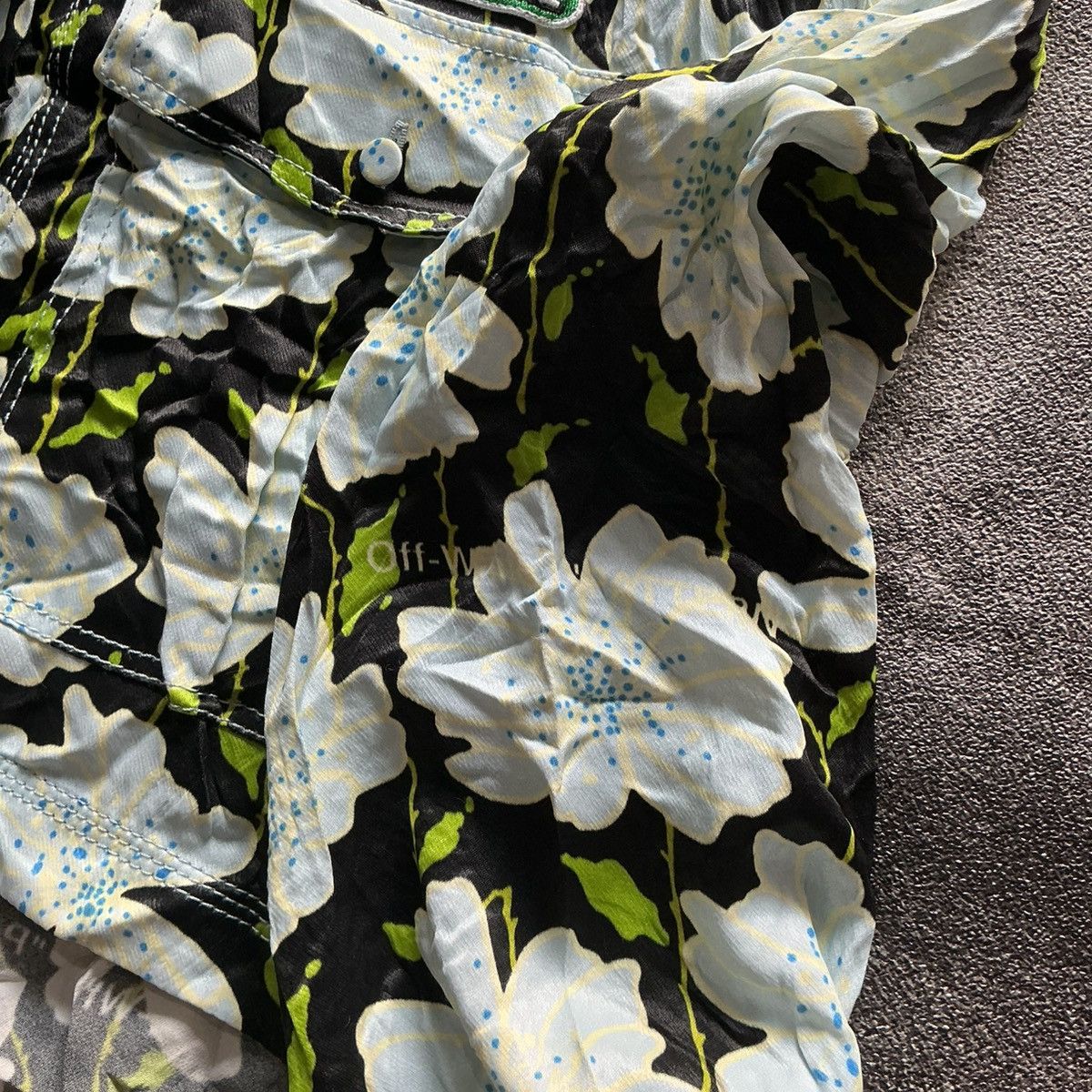 Off-White OFF-WHITE™ “Lawn-Girl” Cropped Floral Utility Shirt Size M / US 6-8 / IT 42-44 - 3 Thumbnail