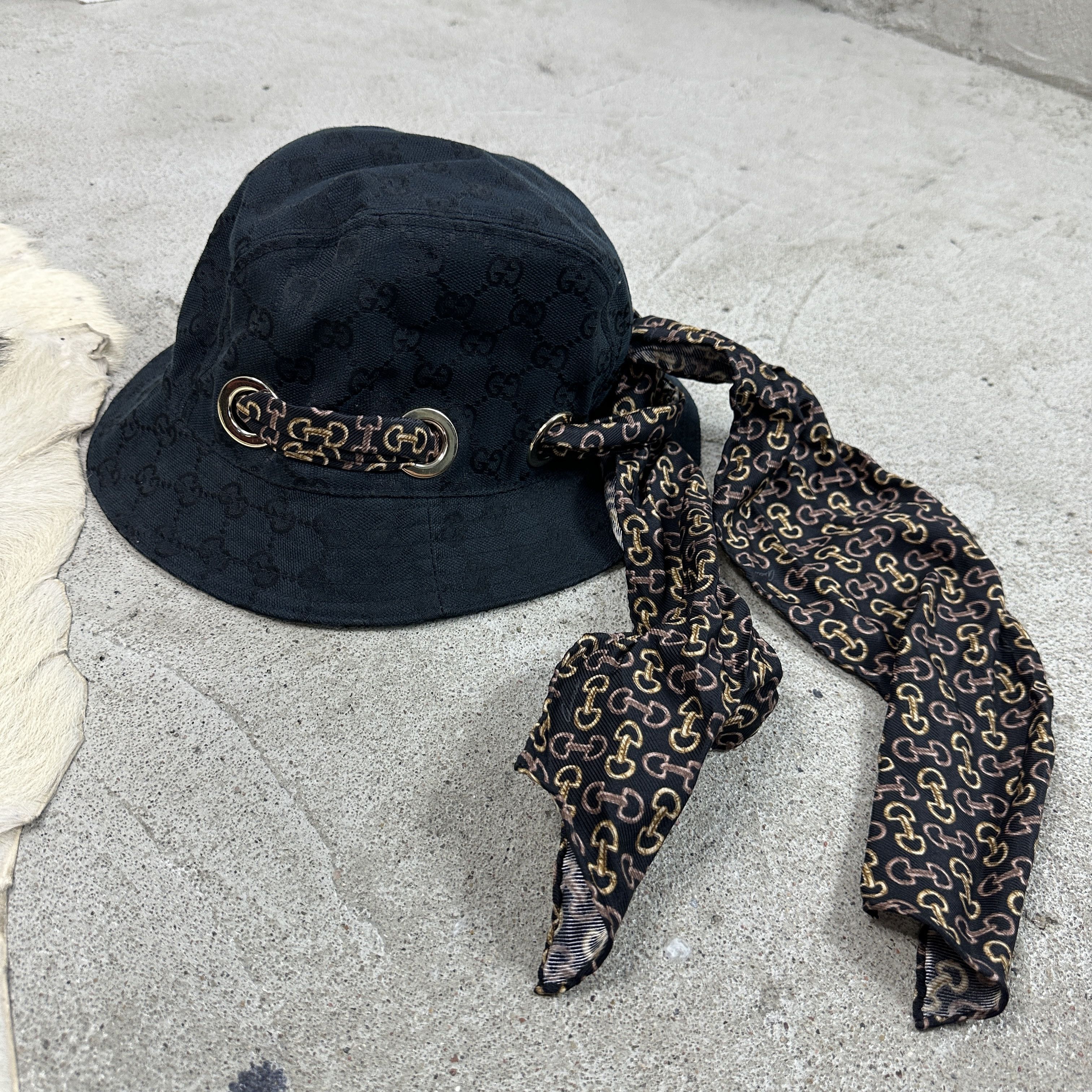 Gucci × Vintage Vintage 00s Old Money Gucci Monogram Bucked Hat Size ONE SIZE - 4 Thumbnail