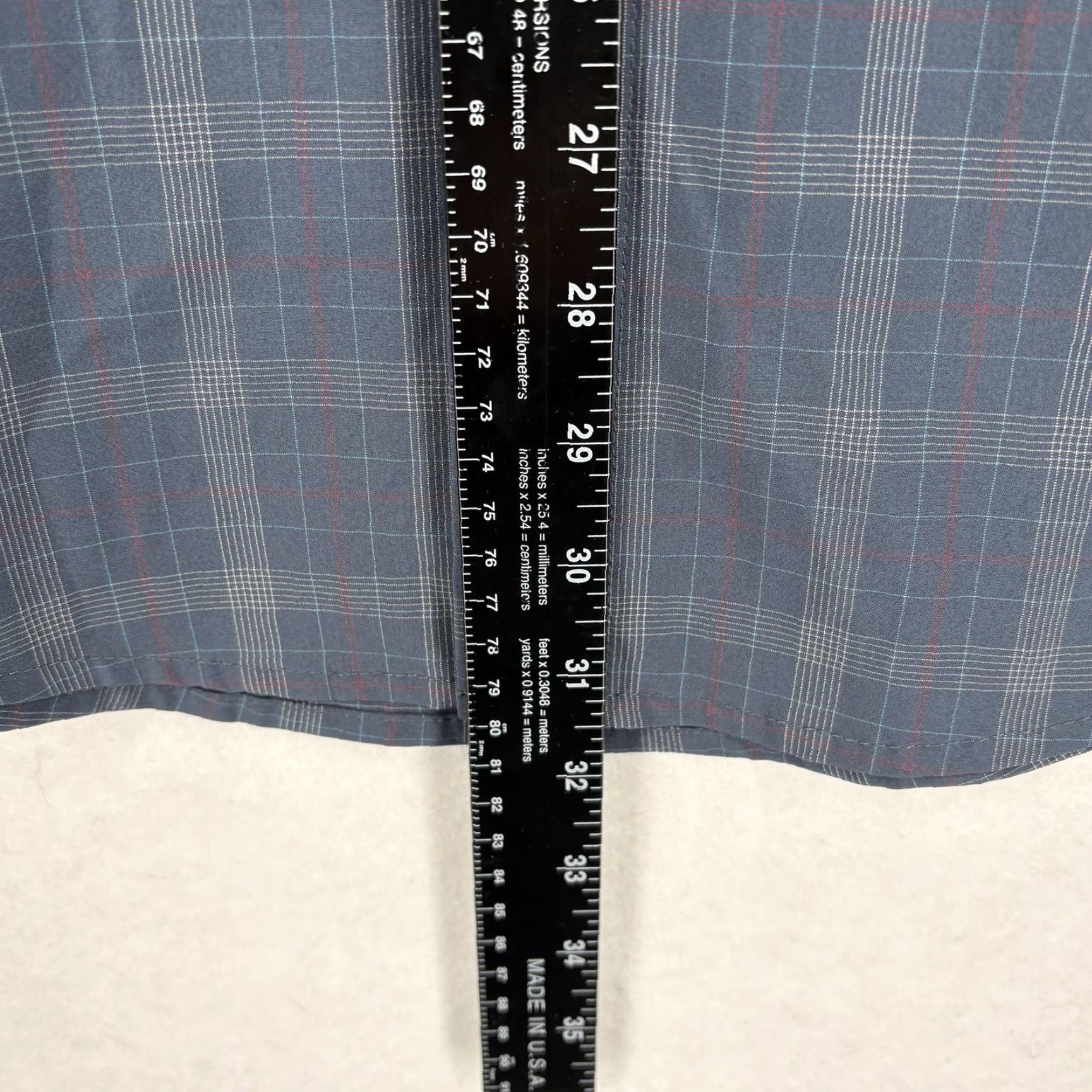 Mizzen+Main Mizzen+Main Leeward Shirt Mens M Blue Plaid Slim Stretch Wrinkle Resistant Dress Shirt Size US M / EU 48-50 / 2 - 7 Thumbnail