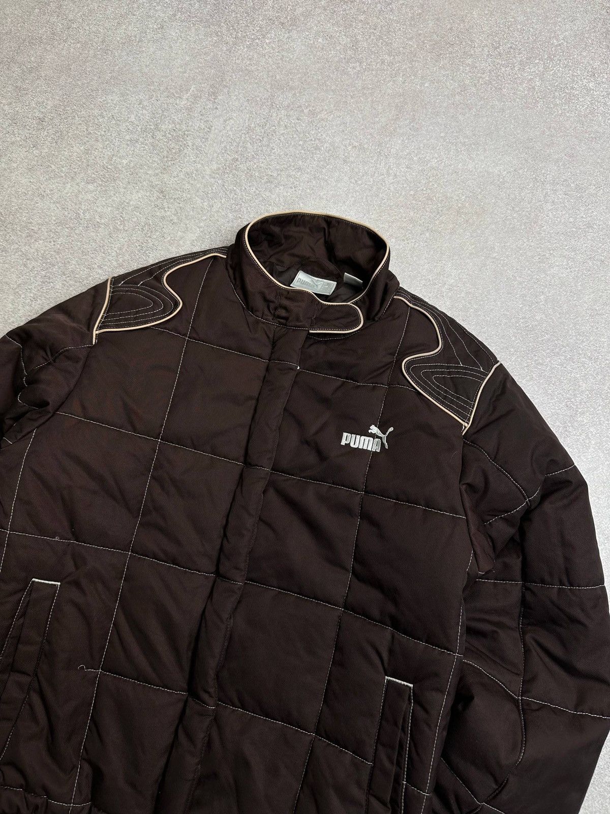 Puma Vintage Puma Racing Cafe Racer Moto Brown Jacket S Size S / US 4 / IT 40 - 2 Thumbnail