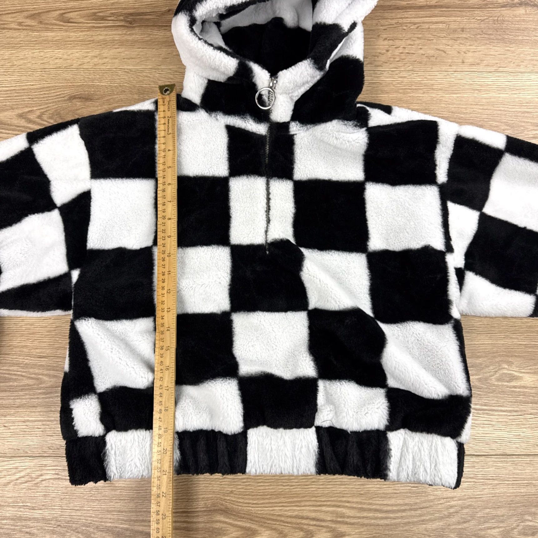 Forever 21 FOREVER 21 Coat Hoodie Faux Fur Lined Zip Pocket Mid-Length Winter White L Size L / US 10 / IT 46 - 4 Thumbnail