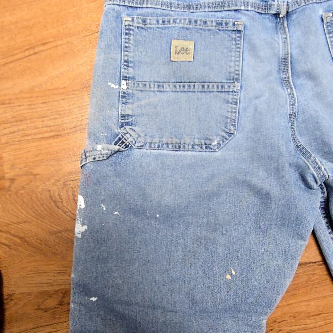 Lee Lee Carpenter Jeans Paint Splatter Blue Denim Workwear 36x32 Size US 36 / EU 52 - 12 Thumbnail
