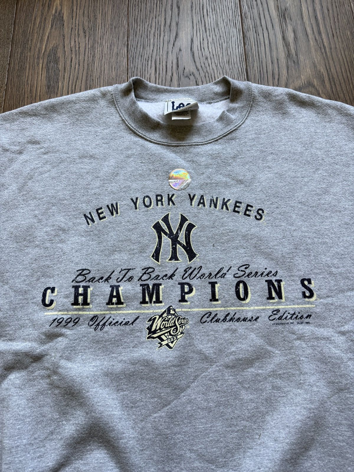 Vintage Vintage 90s New York Yankees Championship Graphic Sweatshirt Size US XL / EU 56 / 4 - 2 Thumbnail