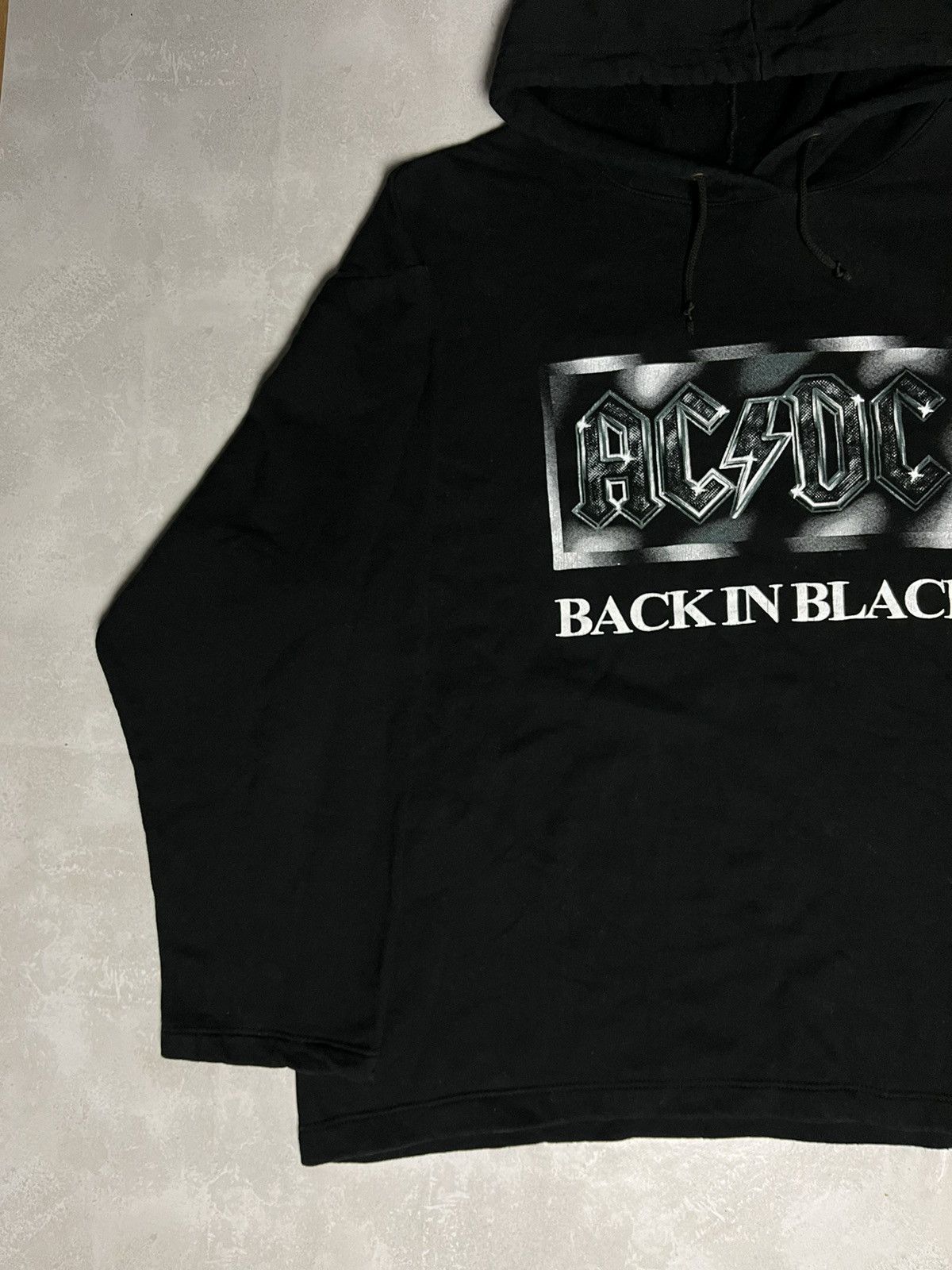 Band Tees × Vintage Vintage 00s AcDc Back In Black Hoodie Size US XL / EU 56 / 4 - 3 Thumbnail