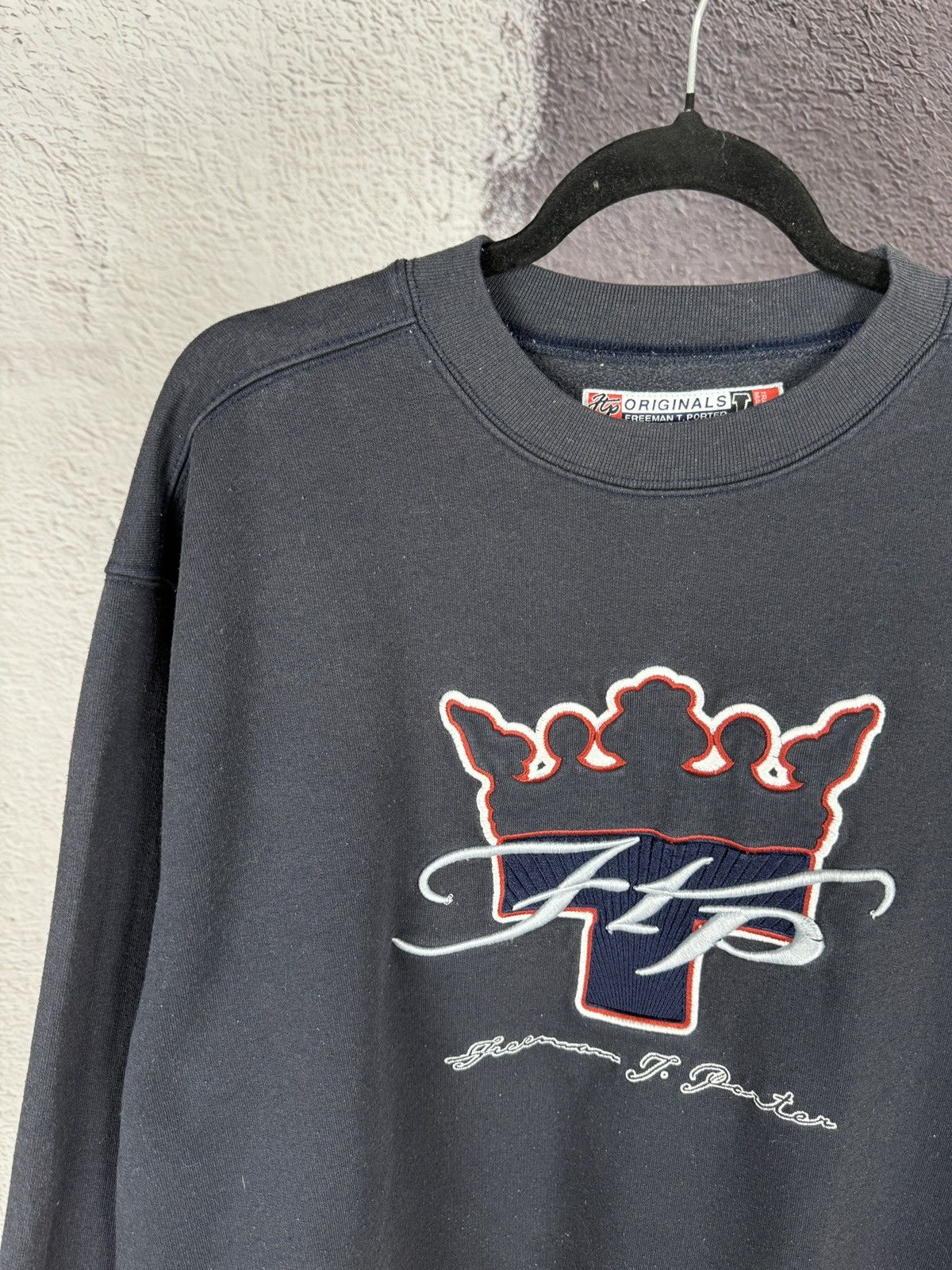 Freeman T. Porter Freeman T. Porter vintage big logo dark blue navy sweatshirt Size US L / EU 52-54 / 3 - 3 Thumbnail