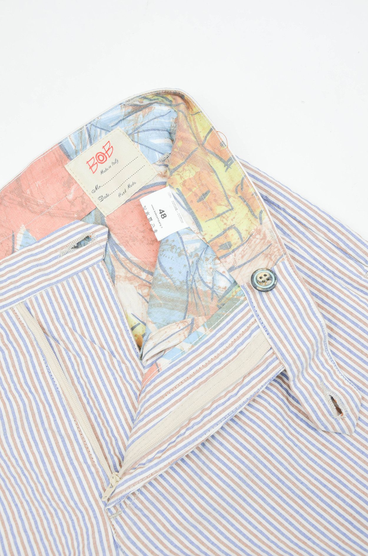 Other BOB Handmade Striped Summer Suit – Size 52 Size 52R - 16 Thumbnail
