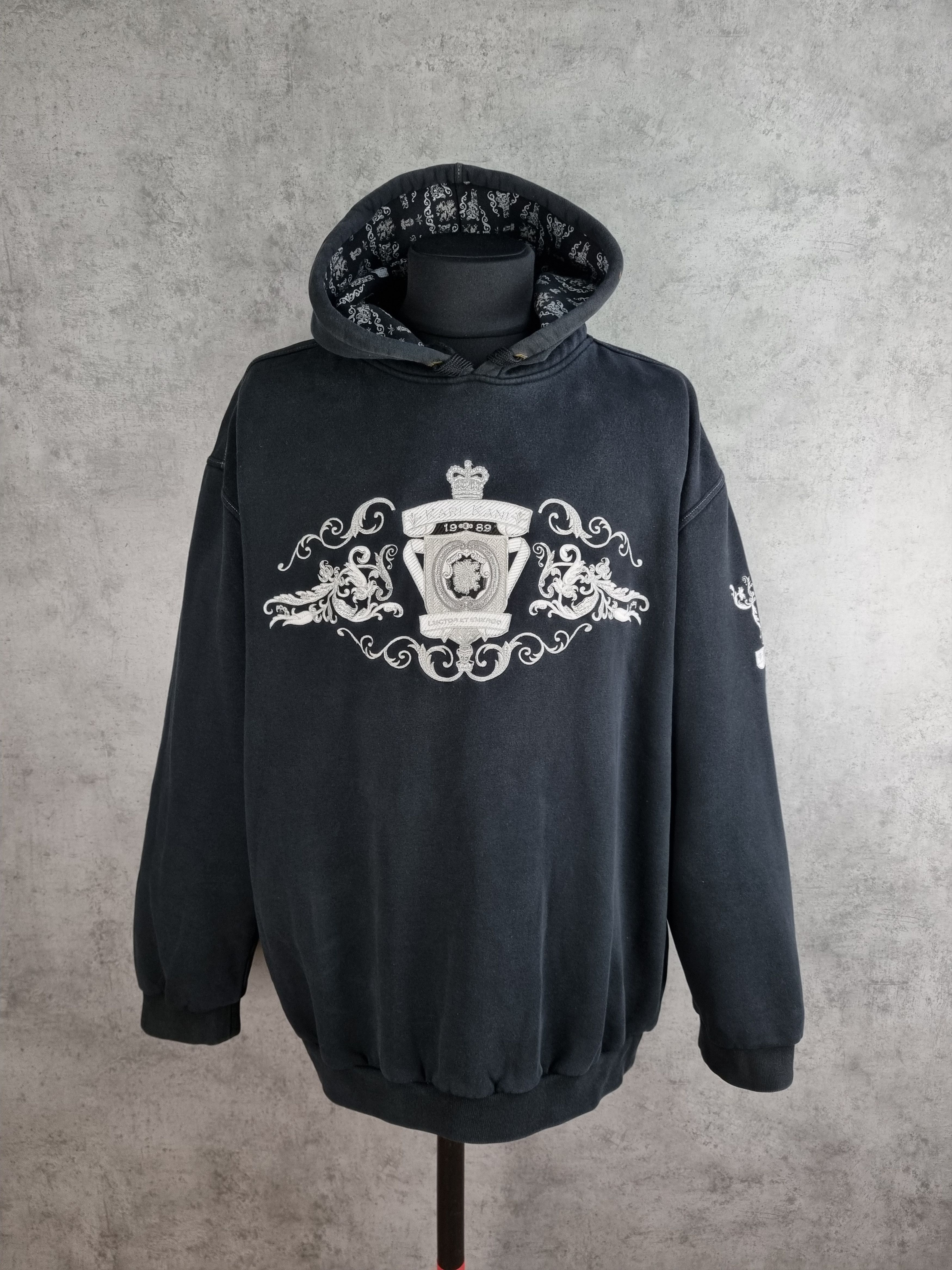Karl Kani Karl Kani Embroidered Logo Faded Heavy Hoodie Size US XXL / EU 58 / 5 - 23 Thumbnail