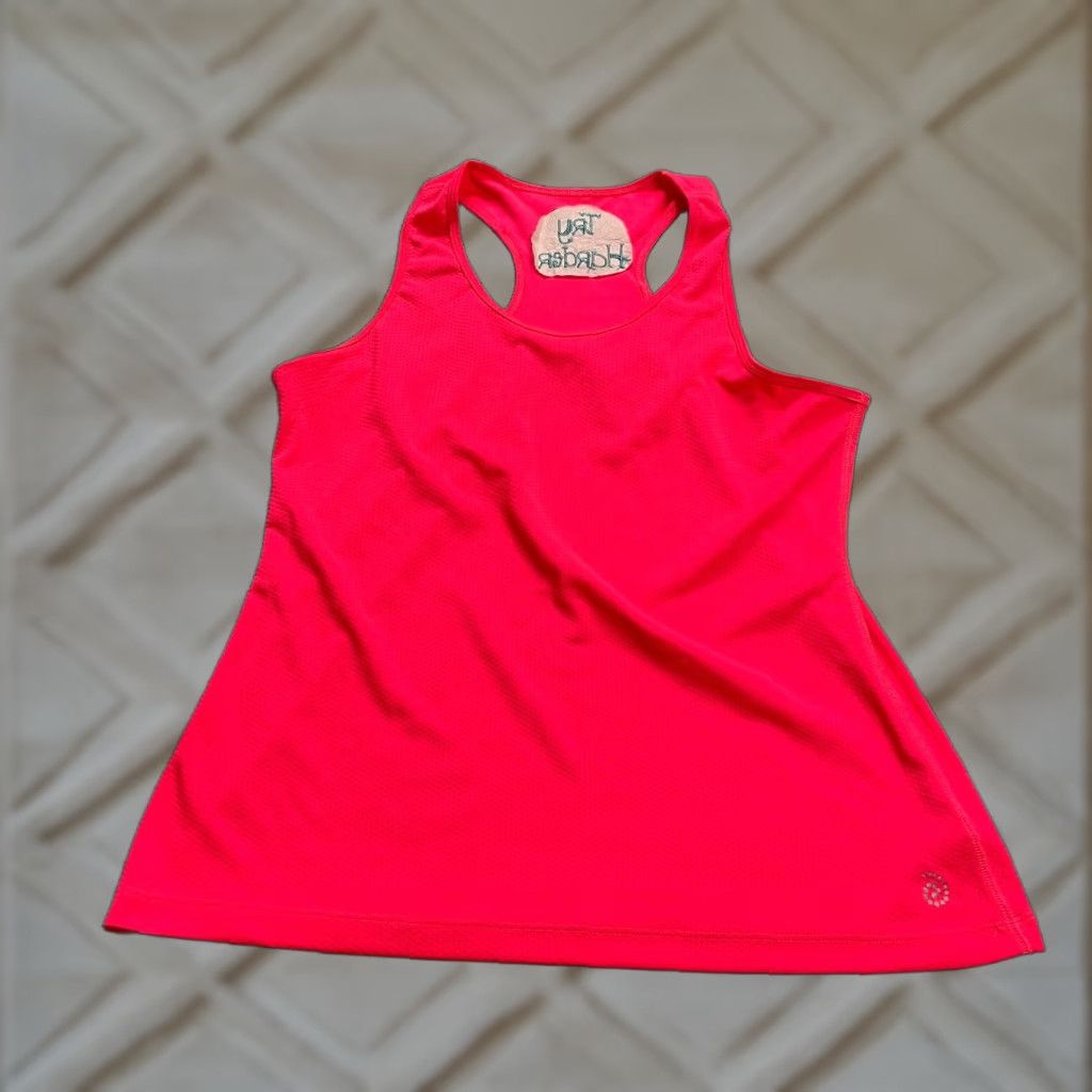 Vintage Unbranded Tank Womens Large Neon Orange Racerback Active Athletic Top Size L / US 10 / IT 46 - 1 Thumbnail