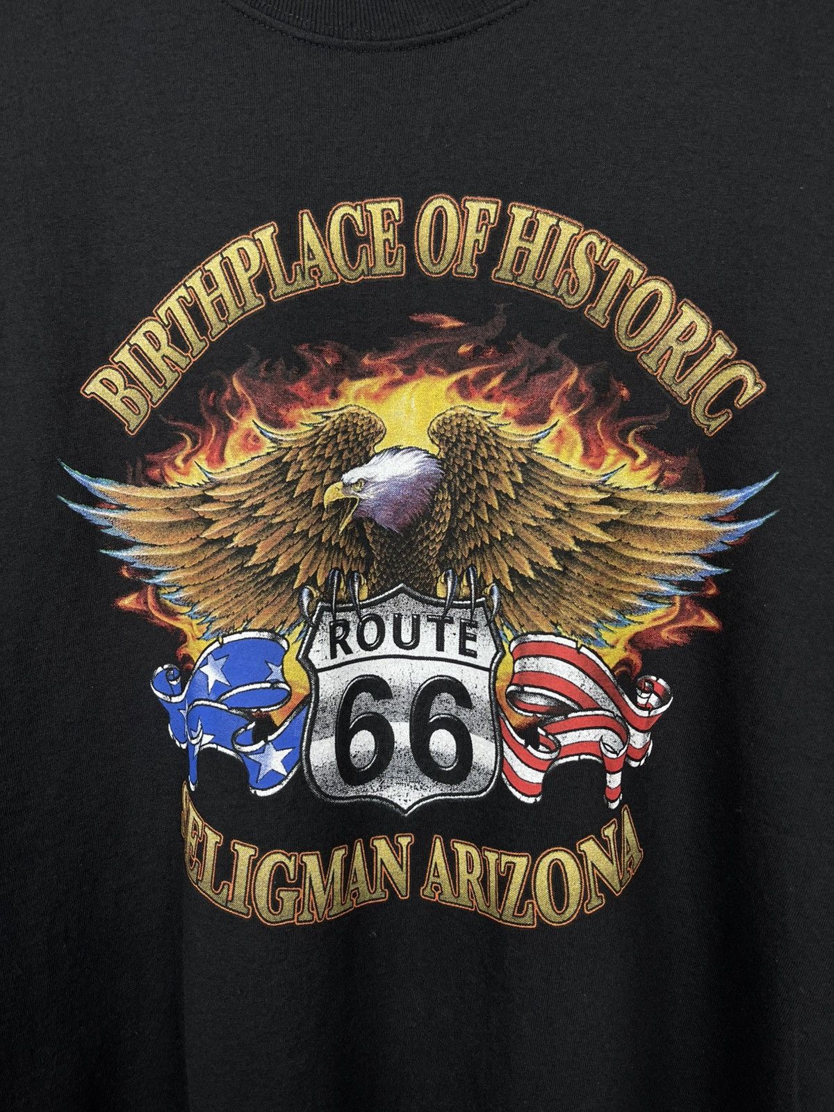 Hanes Hanes Birthplace Of Historic Seligman Arizona Route 66 Tee Size US XL / EU 56 / 4 - 3 Thumbnail