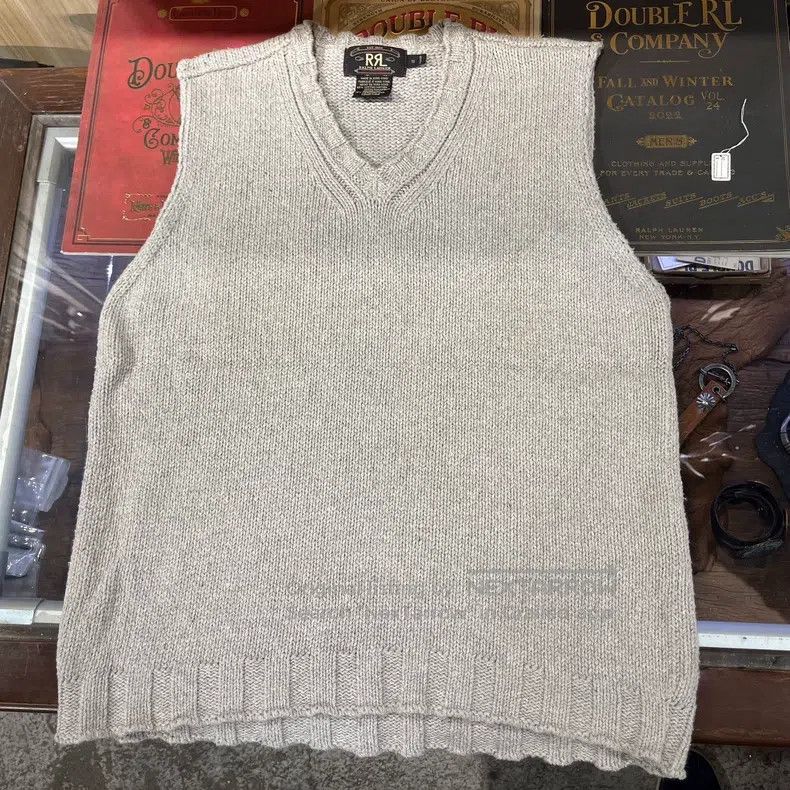 RRL Ralph Lauren RRL Ralph Lauren Cotton and Linen Blend Knit Vest Size US S / EU 44-46 / 1 - 1 Thumbnail
