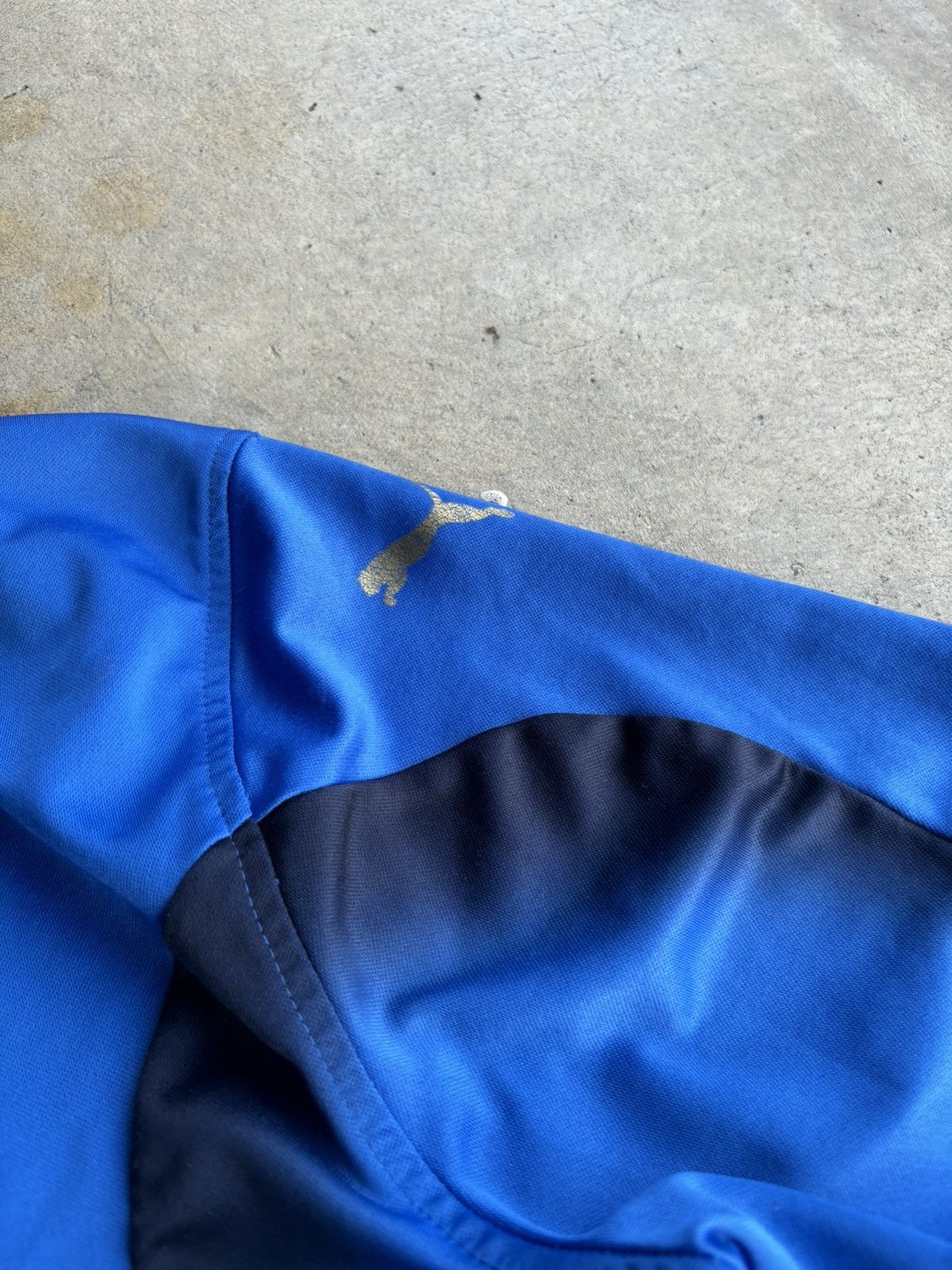 Puma × Vintage Crazy Italia Vintage 2000s Blue Puma Base Soccer Jersey Size US L / EU 52-54 / 3 - 3 Thumbnail