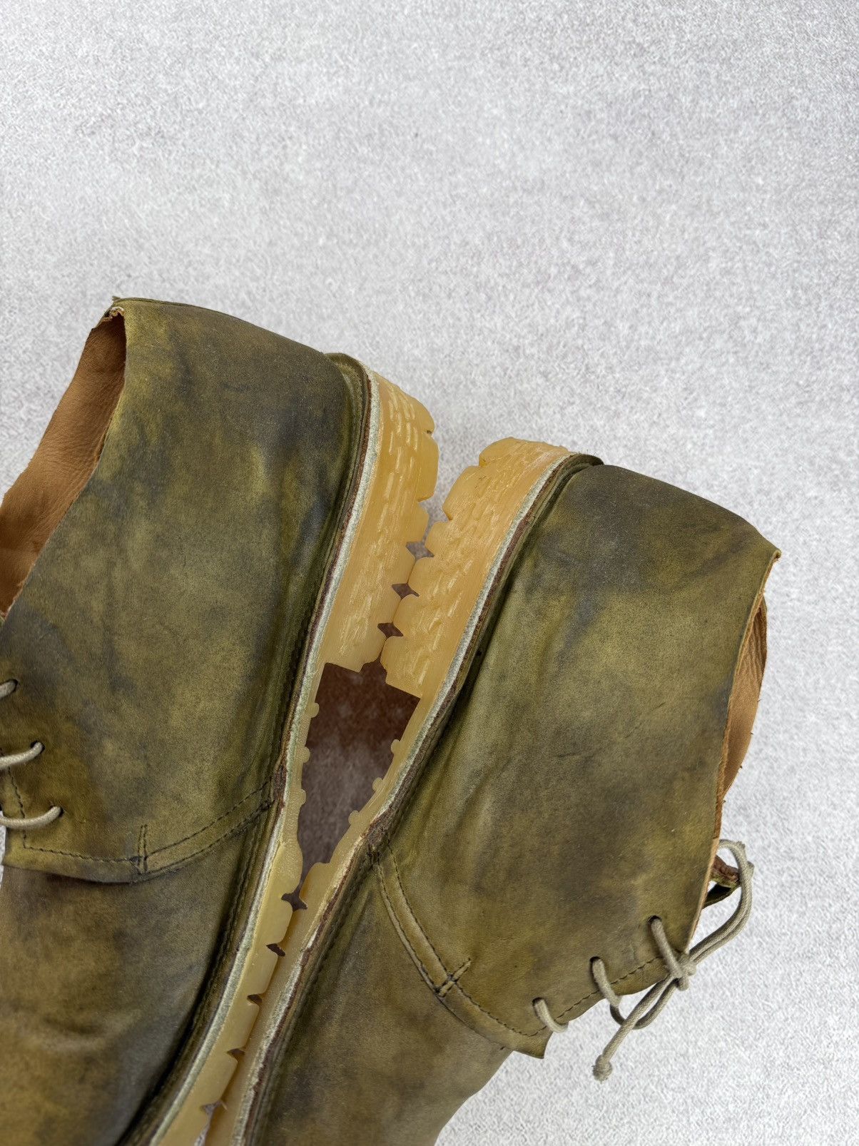 MoMA MoMA Genuine Rubber Leather Shoes Olive Green Size 44-45 Size US 11 / EU 44 - 8 Thumbnail