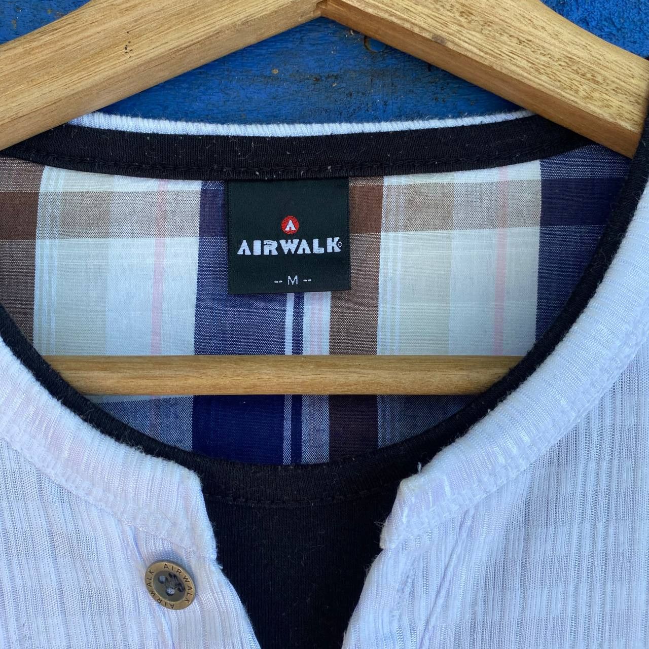 Airwalk Vintage Airwalk Double Layer Neck Poem Long Sleeve Tee Size US M / EU 48-50 / 2 - 2 Thumbnail
