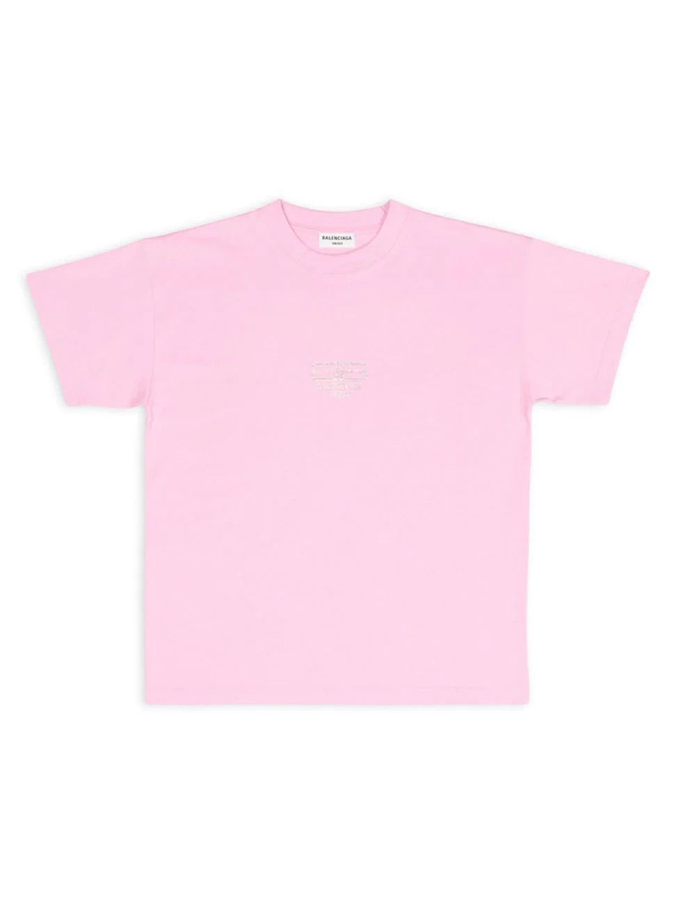 image of Balenciaga O1Mt1Gz0424 Bb Paris Icon Medium Fit T-Shirt In Light Pink, Women's (Size XS)