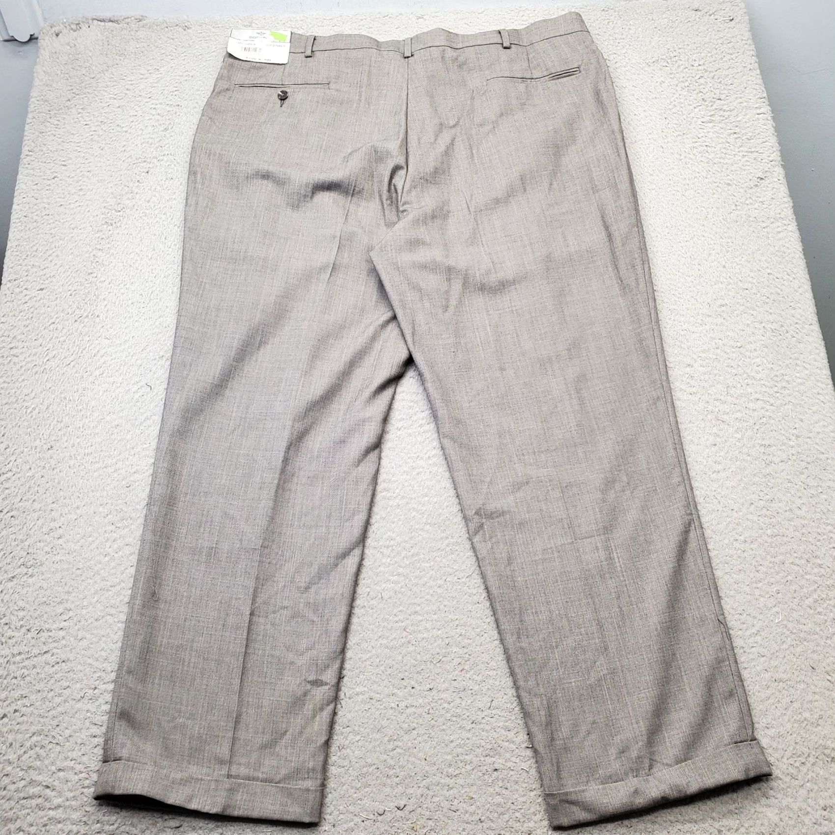 Dockers Dockers Mens Dress Pant Gray 42x30 Pleated Low Waist Regular Fit Straight Cuffed Pants Size US 42 / EU 58 - 2 Thumbnail