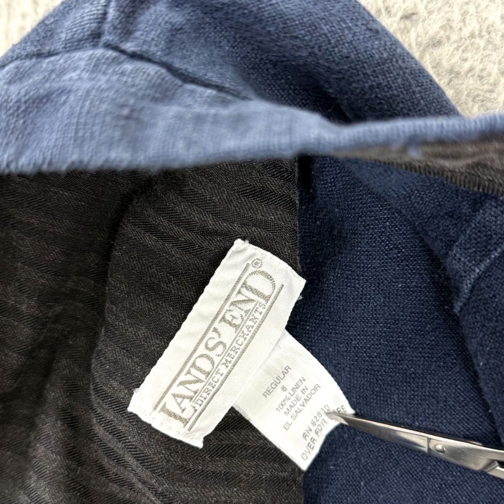 Lands' End VINTAGE Lands' End Bermuda Shorts Womens 6 Blue Linen High Rise 8" Pocket Pockets 80s 90s Preppy USA Mens Womens Girls Size 28" / US 6 / IT 42 - 7 Thumbnail