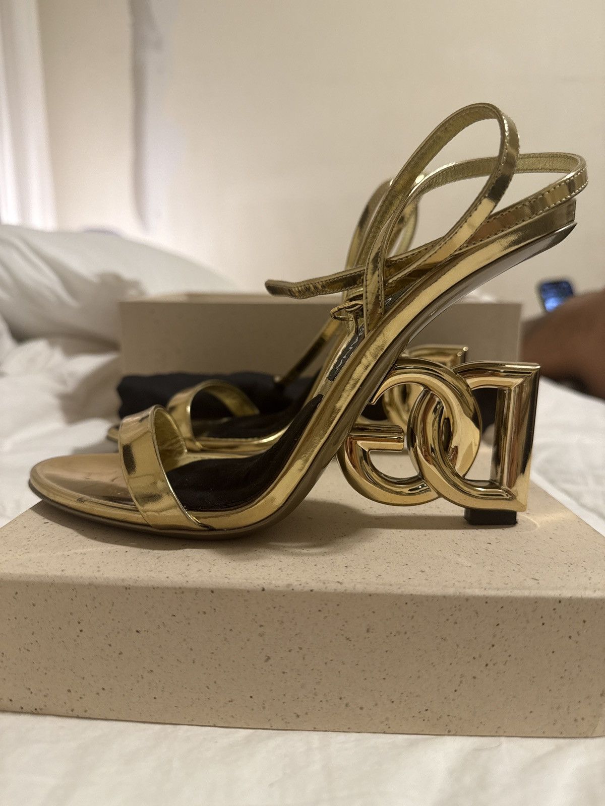 Dolce & Gabbana Keira 105mm leather sandals Size US 9 / IT 39 - 1 Thumbnail