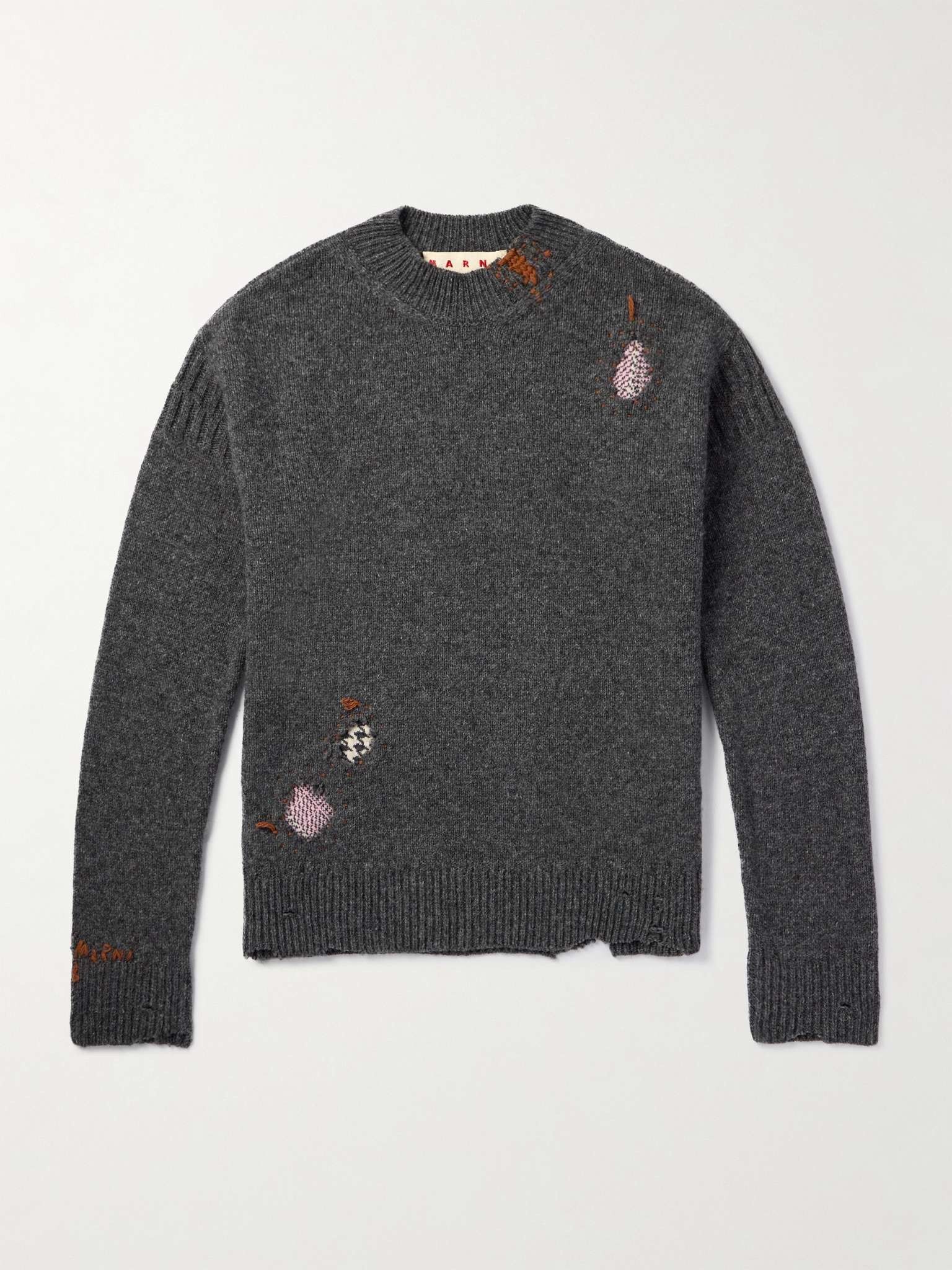 Marni o1w1db11125 Panelled Virgin Wool Sweater in Multicolor Size US S / EU 44-46 / 1 - 1 Thumbnail