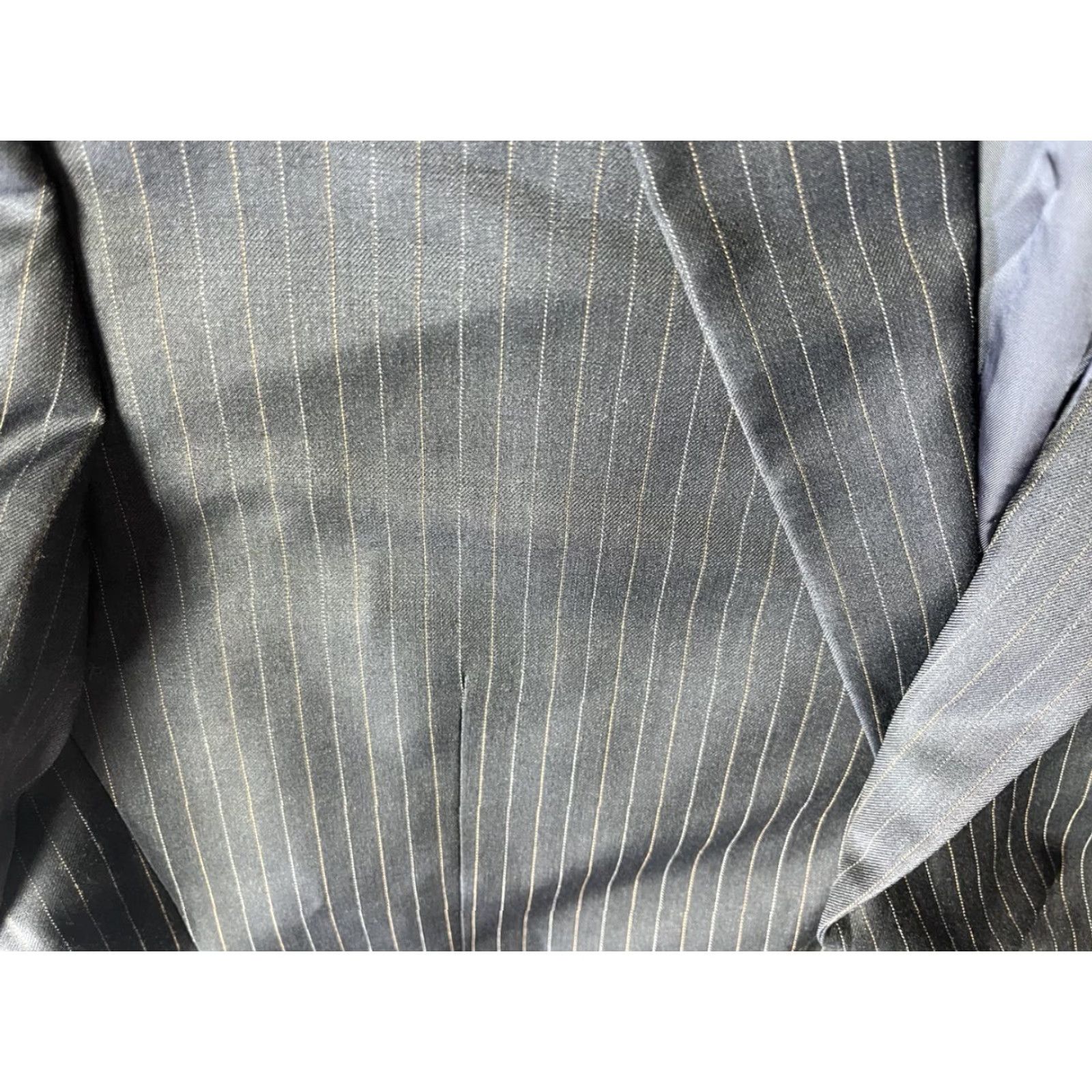 Joseph Abboud Joseph Abboud Mens Blazer 46R Navy Blue Wool Plaid Two Button Sport Size 46R - 6 Thumbnail