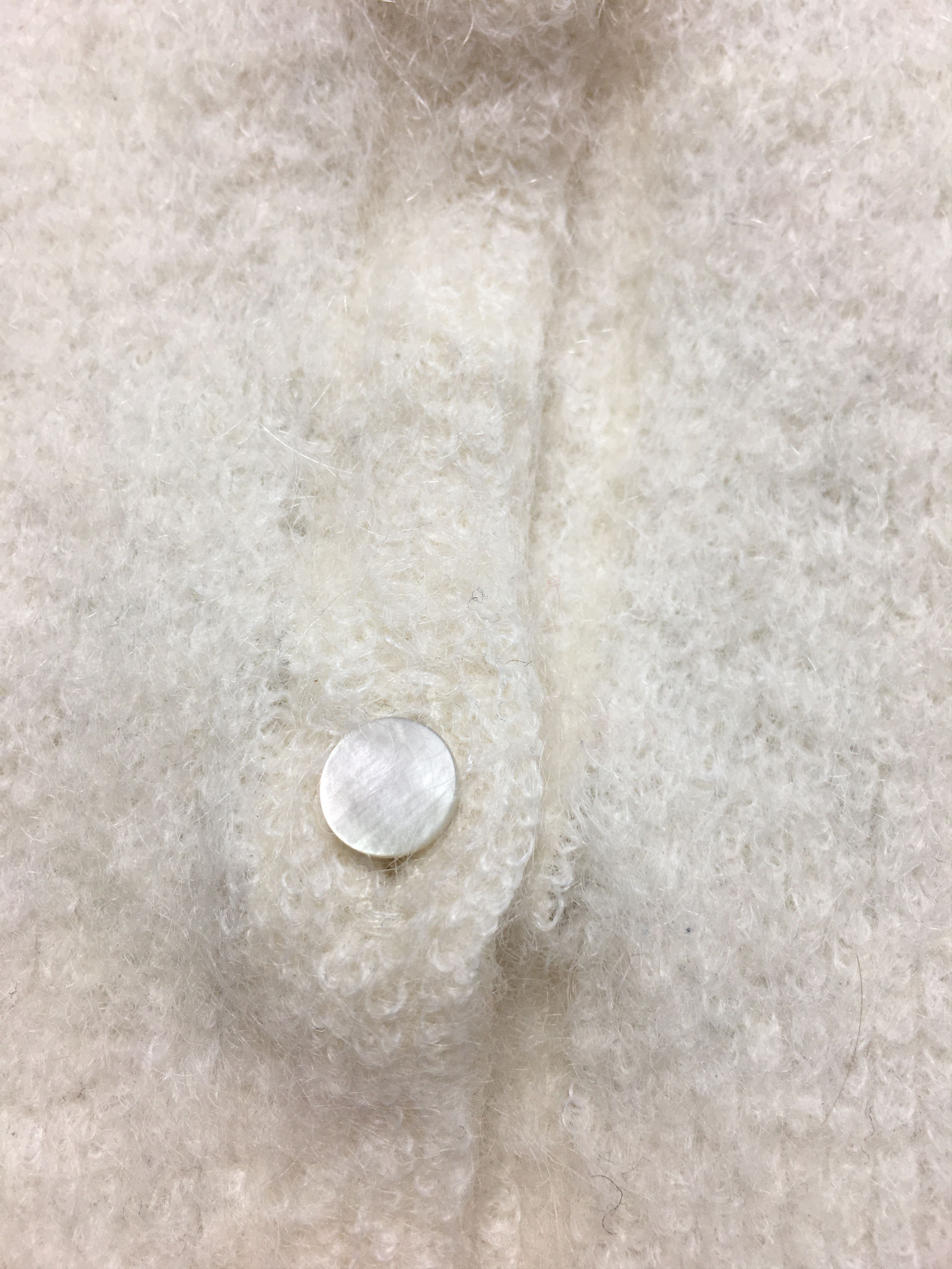 Sezane SÉZANE Gaspard Crop Cardigan Mohair Alpaca Sweater Ecru Size M / US 6-8 / IT 42-44 - 8 Thumbnail
