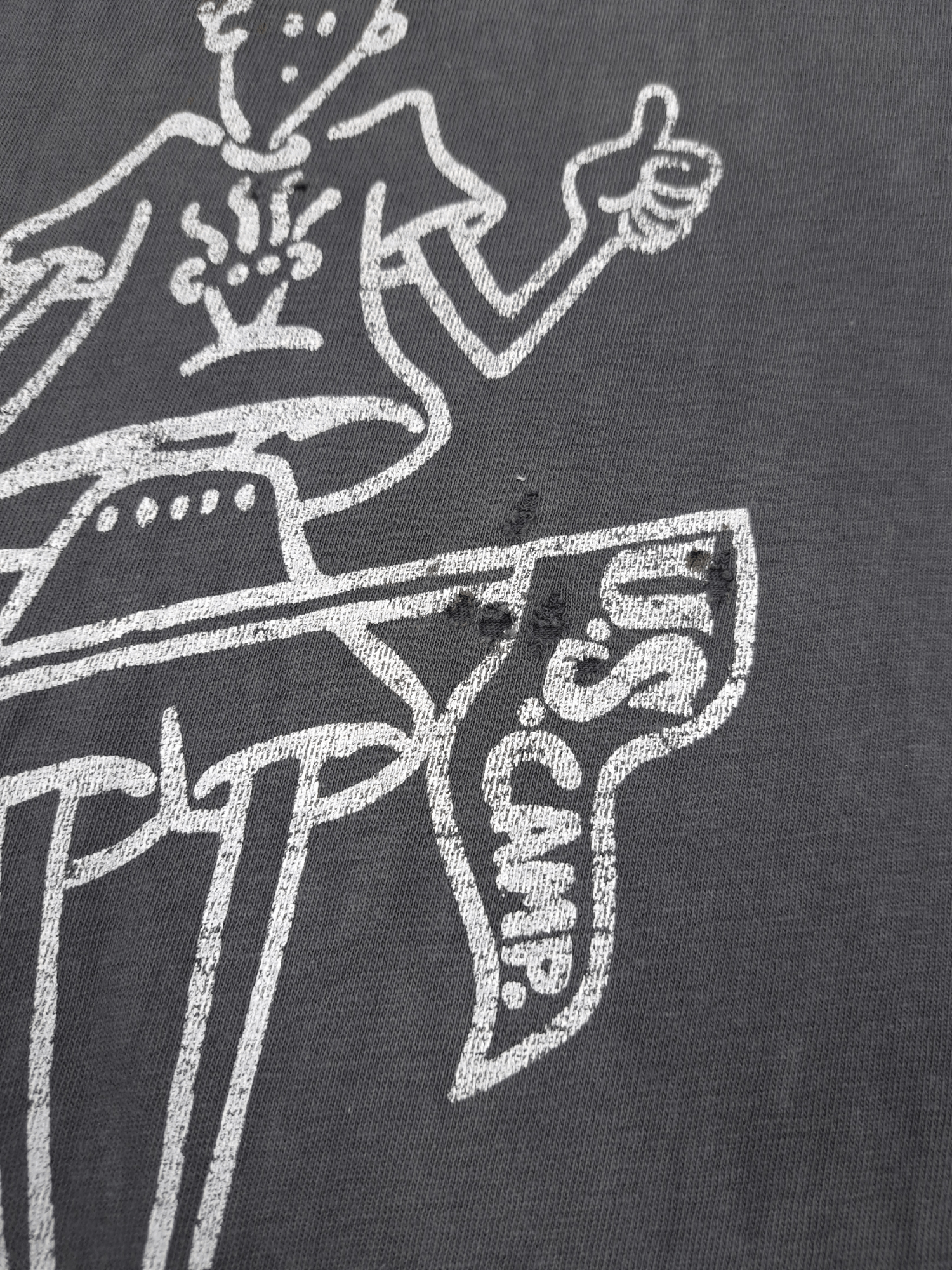 Vintage 💎Very Rare 80's Fido Dido Trashed Distressed US Camp TShirt Size US XL / EU 56 / 4 - 7 Thumbnail