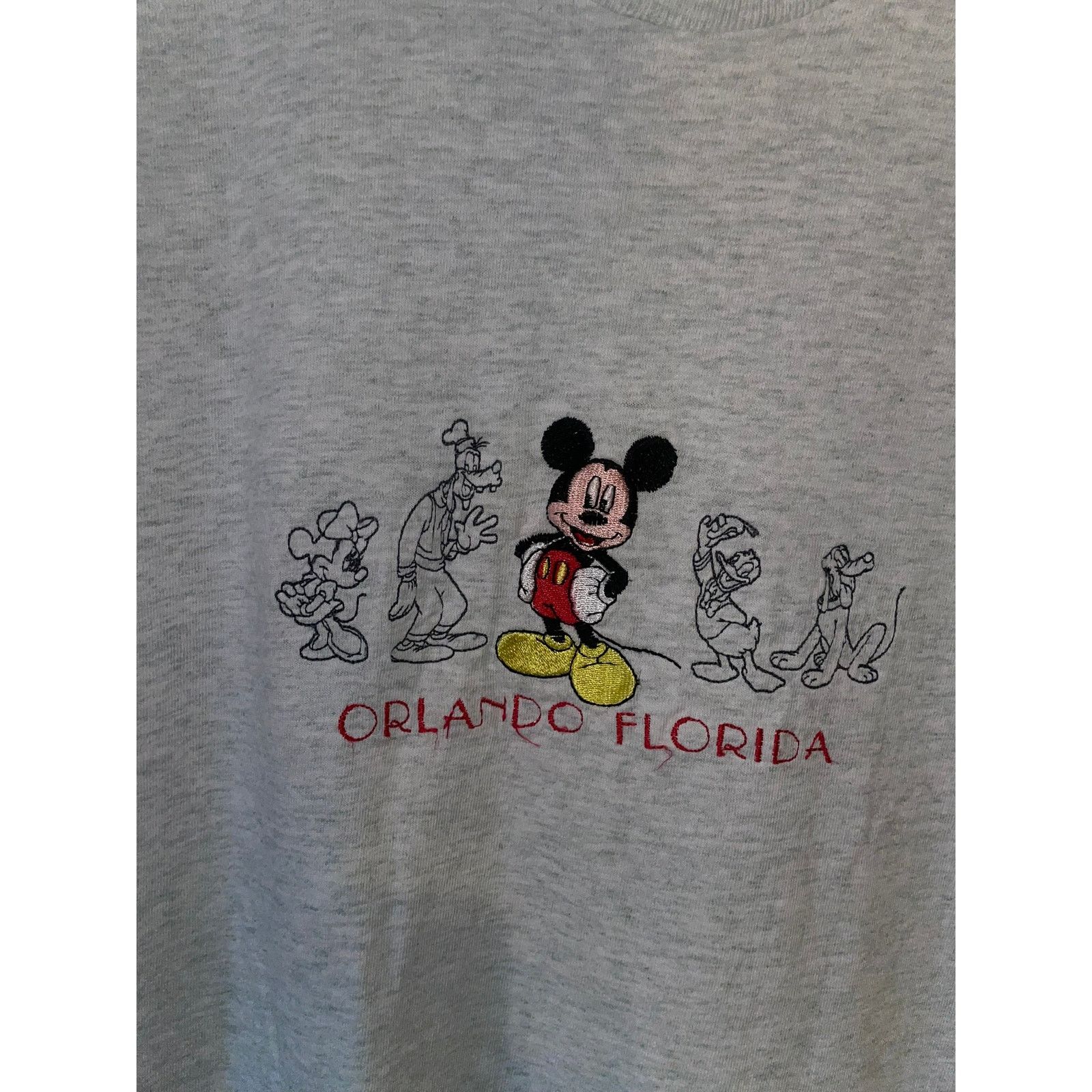Vintage Vintage Mickey Disney Orlando Shirt Florida Gray 90s Tee L Size US L / EU 52-54 / 3 - 5 Thumbnail