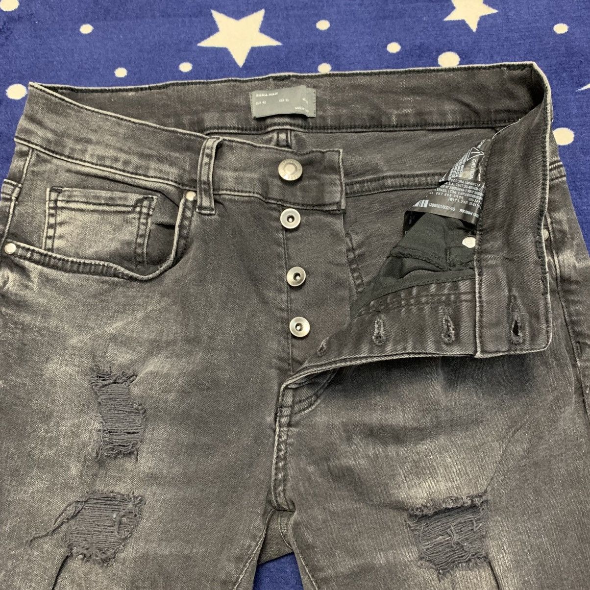 Zara ZARA MAN Rock Star Studded Biker Stretchable Denim Size US 28 / EU 44 - 11 Thumbnail
