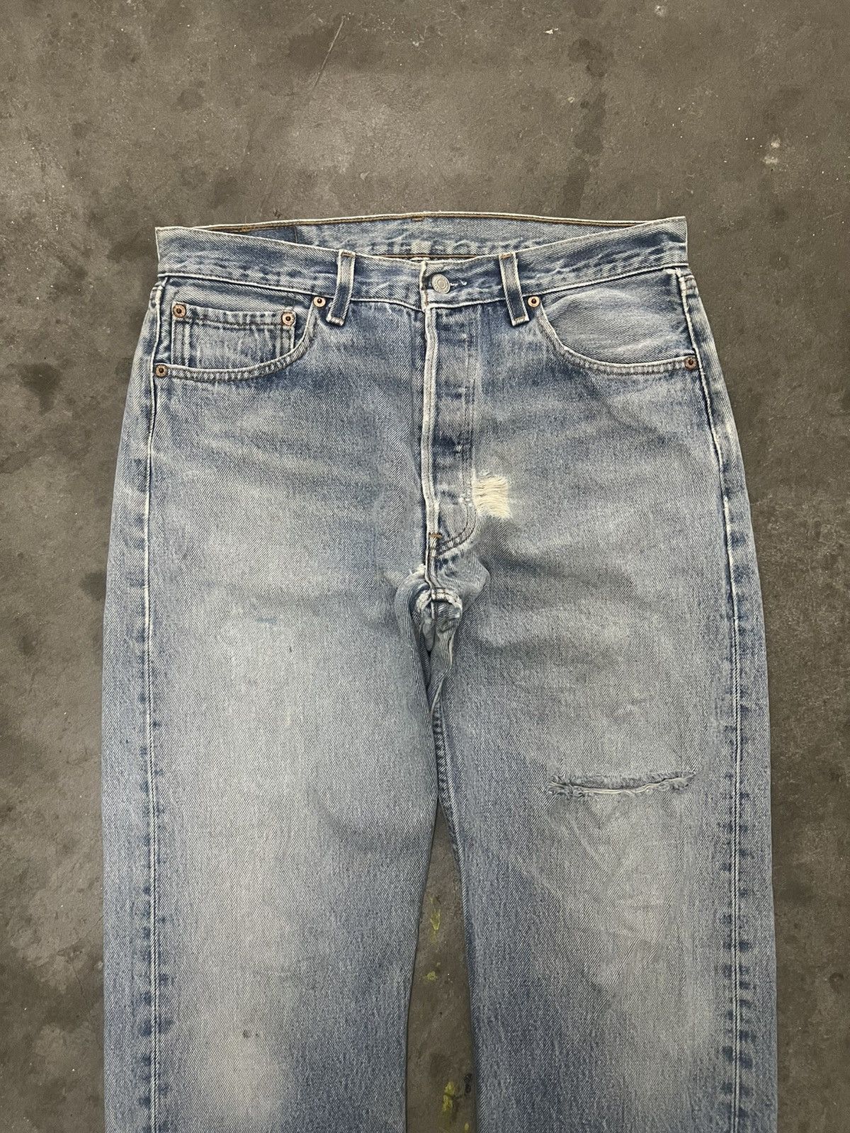 Japanese Brand × Levi's THRASHED VINTAGE LEVIS 501 DISTRESSED DENIM PANT Size US 31 - 2 Thumbnail