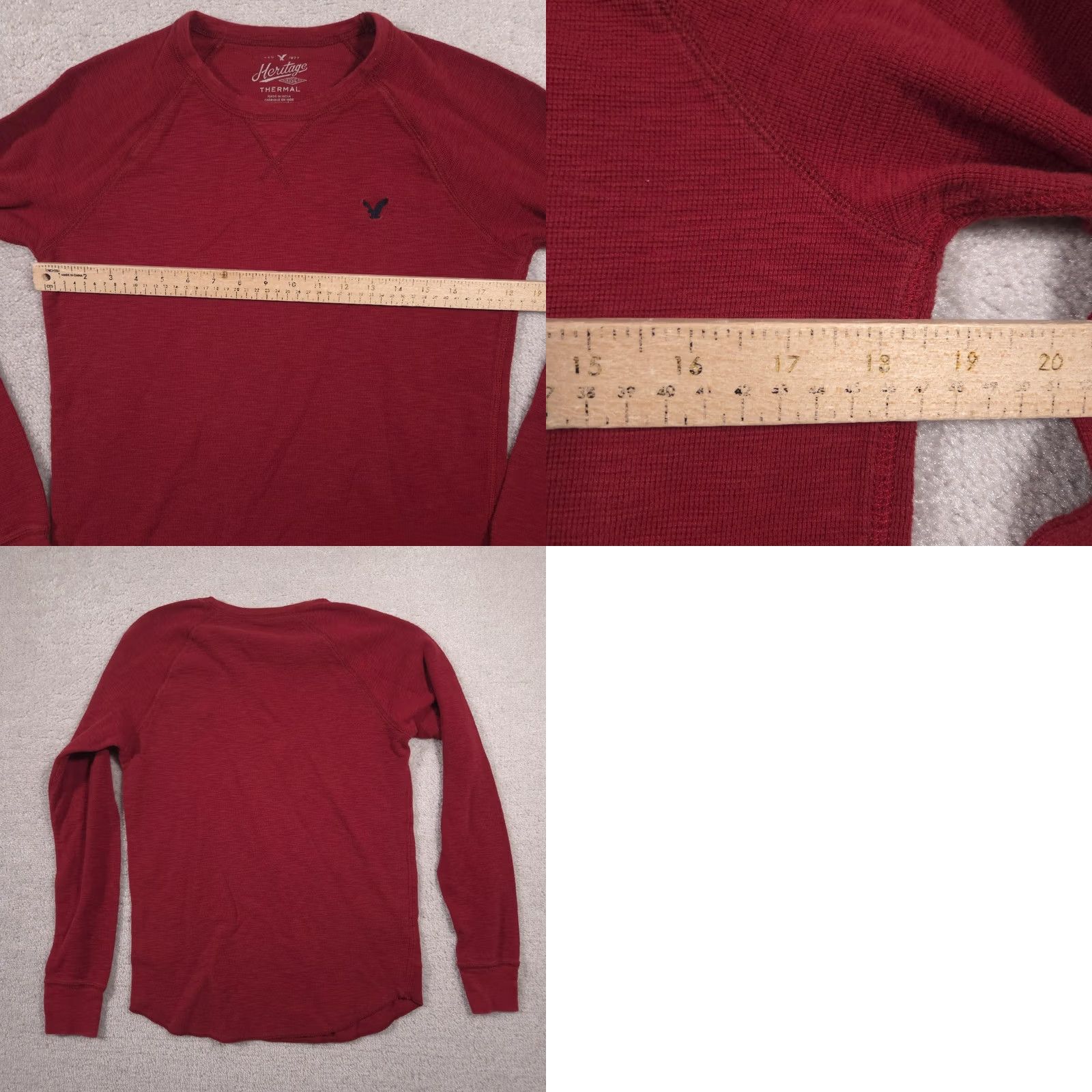 American Eagle Outfitters American Eagle Outfitters Shirt Mens M Red Thermal Crewneck Long Sleeve Size US M / EU 48-50 / 2 - 8 Thumbnail
