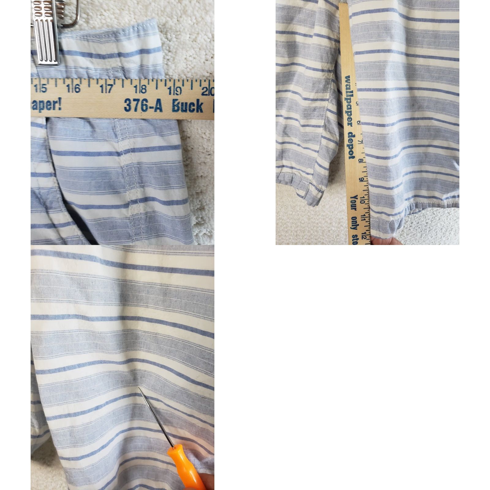 Vintage Urban Pipeline Men's Blue Striped Golf Shorts Size 36 100% Cotton Size US 36 / EU 52 - 8 Thumbnail