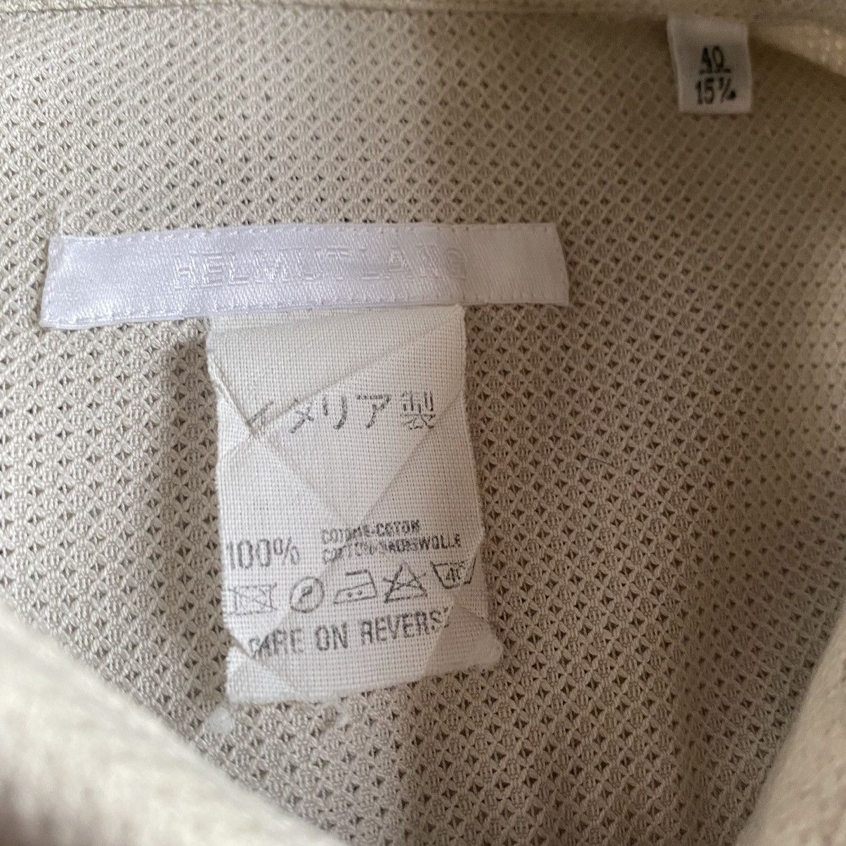 Helmut Lang Helmut Lang Archive Beige Mesh Shirt Size US S / EU 44-46 / 1 - 4 Thumbnail