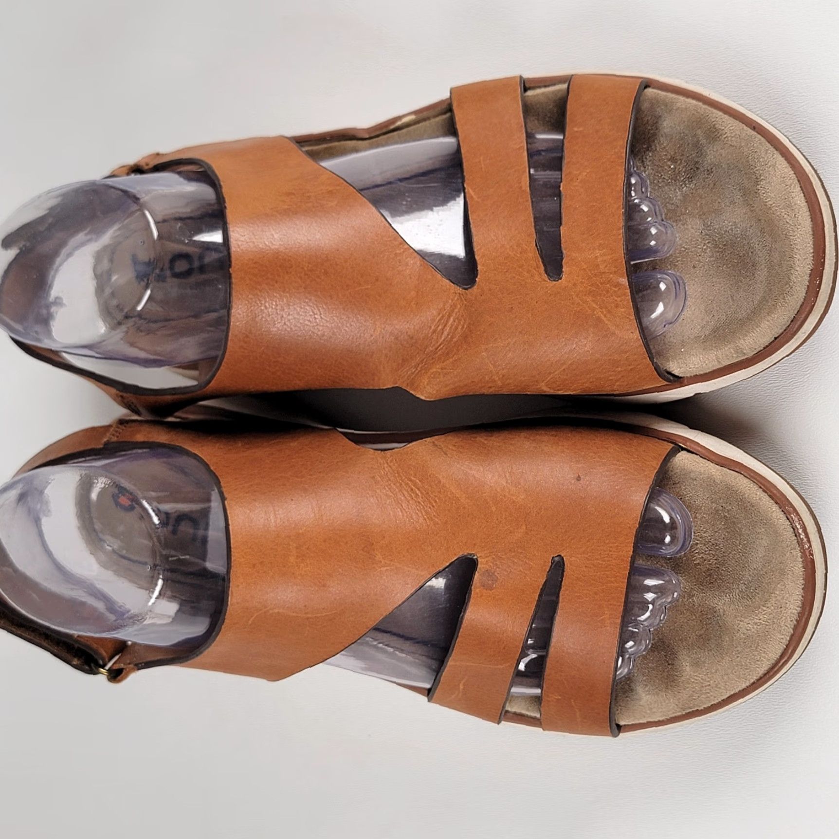 Vintage Bionica Akela Women’s Size 9.5 Brown Leather Strap Slingback Sandals Size US 10 / IT 40 - 2 Thumbnail