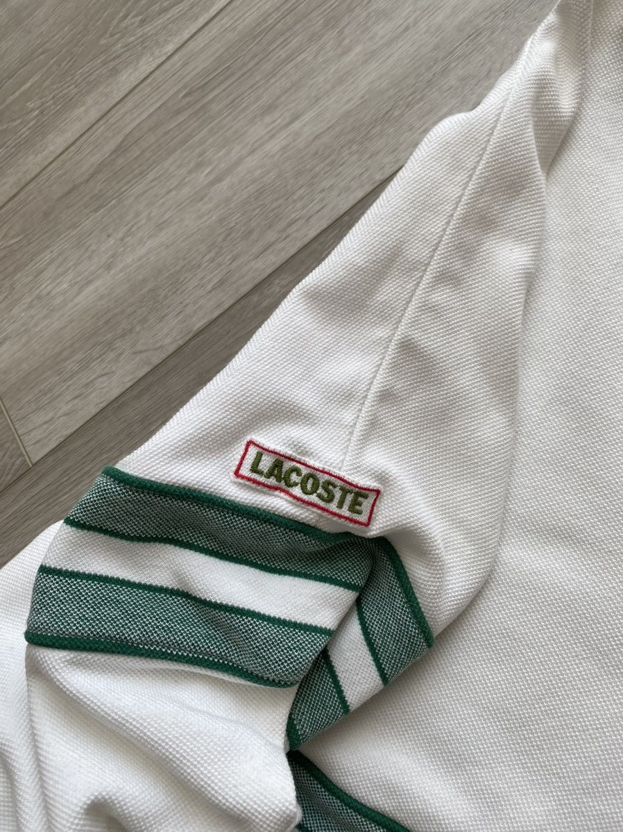 Lacoste × Vintage Vintage Lacoste Knit White V Neck Sweater Y2K Sweatshirt Size US XL / EU 56 / 4 - 8 Thumbnail