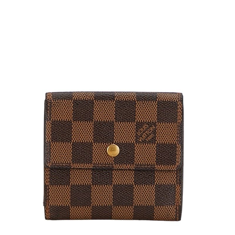 Louis Vuitton Louis Vuitton Louis Vuitton Damier Elise Compact Wallet N61654 Canvas Short Wallet N61654 in Very Good Condition Size ONE SIZE - 1 Thumbnail