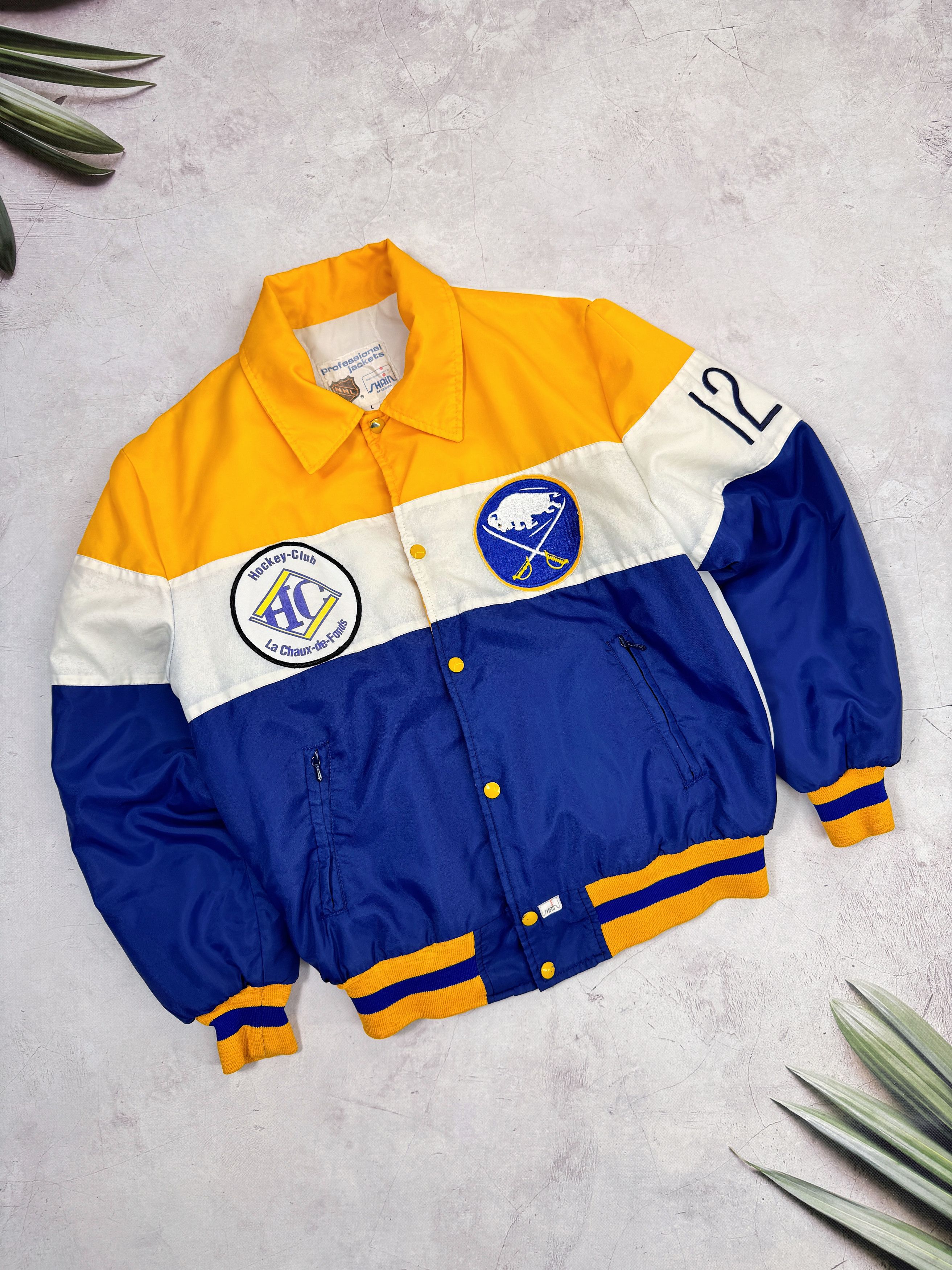 NHL × Vintage 80s Buffalo Sabres Members Jacket #12 NHL by Shain Size US L / EU 52-54 / 3 - 3 Thumbnail
