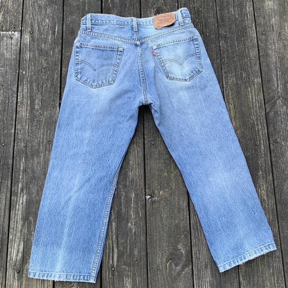 Levi's Vintage Clothing × Vintage Vintage White Washed Distressed 505 Levis with Rips Size US 34 / EU 50 - 2 Thumbnail