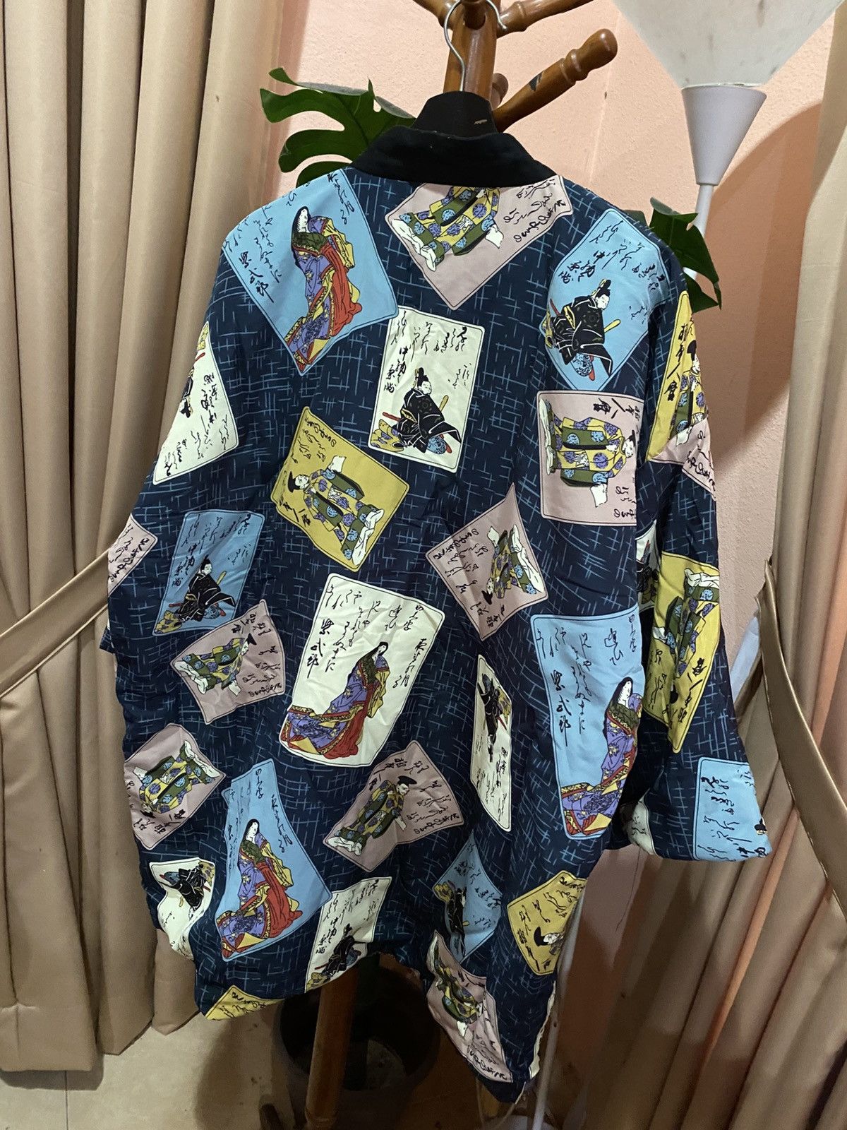 Japanese Brand VINTAGE HANTEN SAMURAI PRINT KIMONO CLASSIC DESIGN Size US M / EU 48-50 / 2 - 5 Thumbnail
