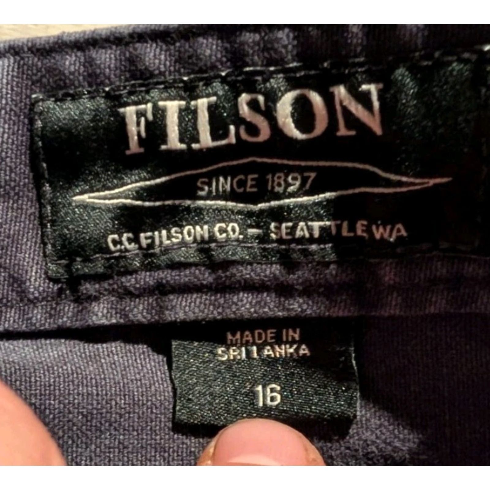 Filson CC Filson Women's Workwear Double Knee Pants Blue Canvas Size 16 Regular Straight Leg Size 38" / US 16 / IT 52 - 6 Thumbnail