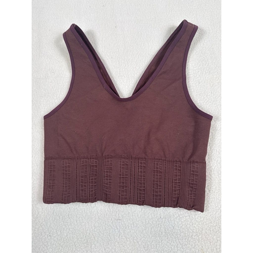 Free People New! Women's Reformer Pilates Sports Bra XS/S Maroon Size ONE SIZE - 3 Thumbnail