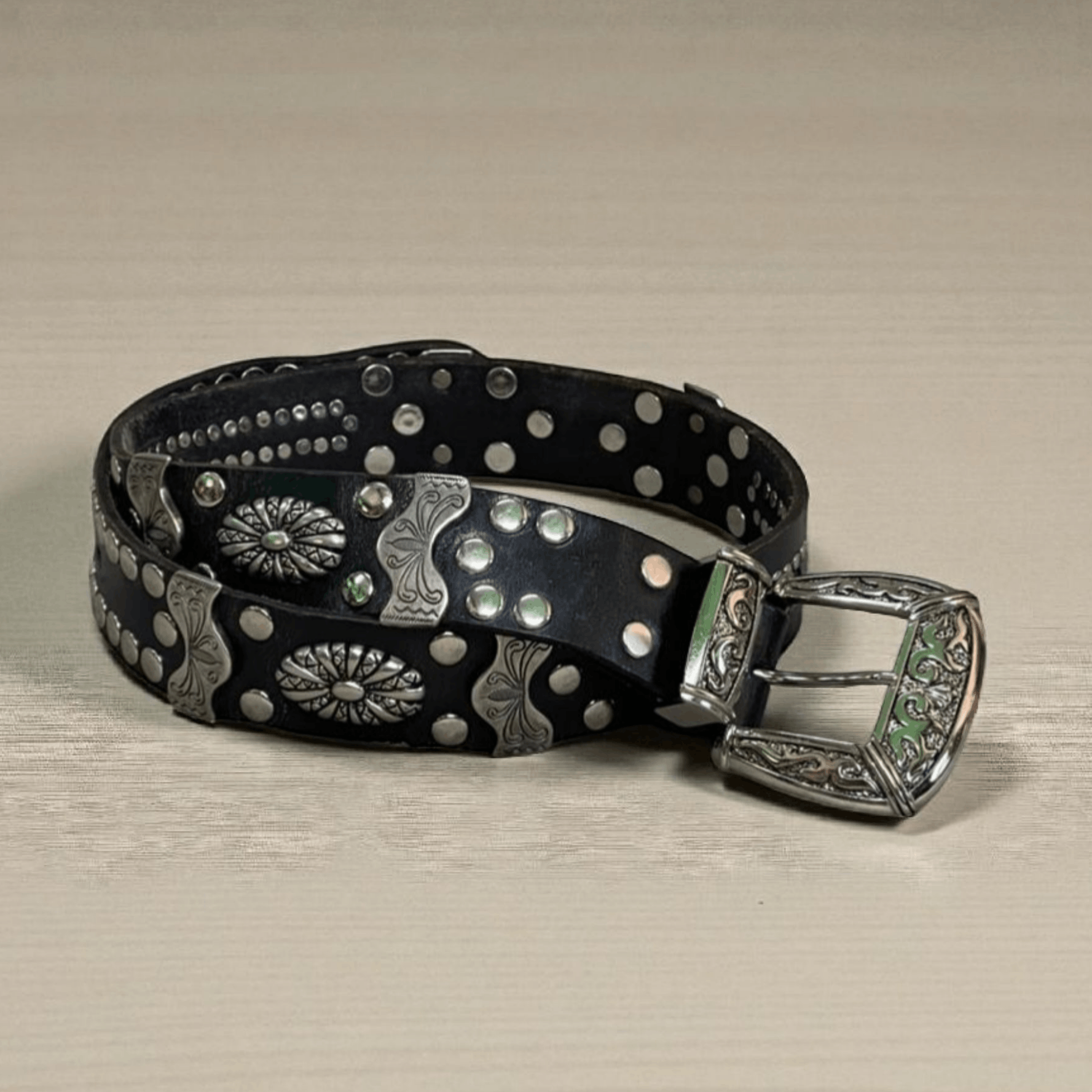 Tornado Mart Vintage Y2K Tornado Mart Studded Leather Belt Size ONE SIZE - 2 Thumbnail