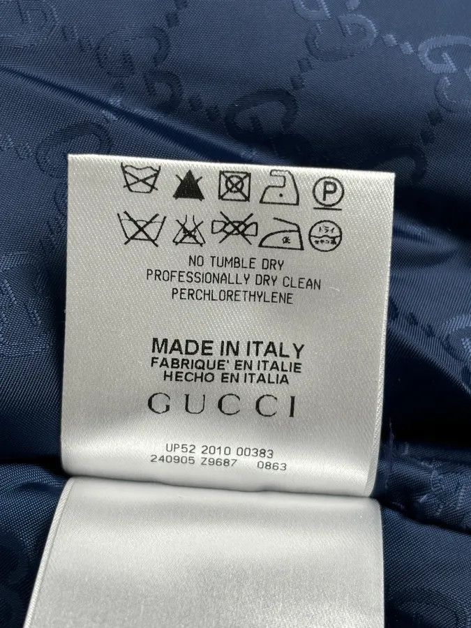 Gucci AW2010 Gucci Navy Nylon Quilted Puffer Jacket Size US L / EU 52-54 / 3 - 12 Thumbnail