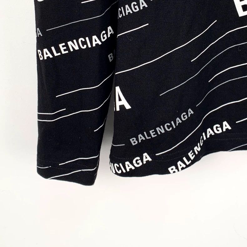Balenciaga Balenciaga Black logo stretch line crew neck long-sleeve s Size US L / EU 52-54 / 3 - 4 Thumbnail