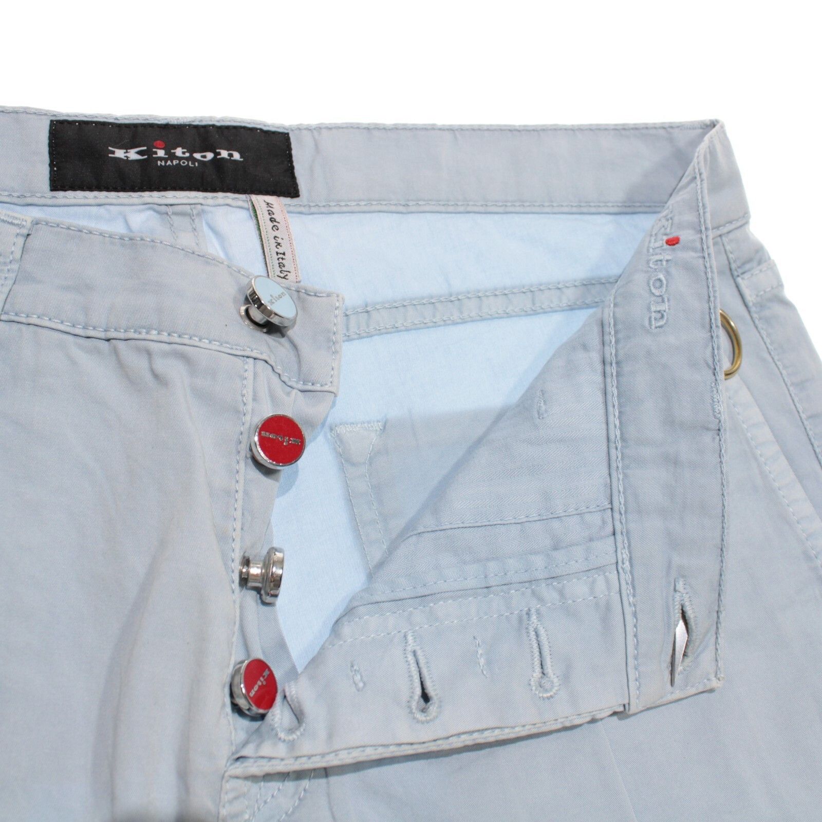 Kiton Kiton New with tags Chinos Size 30 US In Blue Size US 30 / EU 46 - 3 Thumbnail